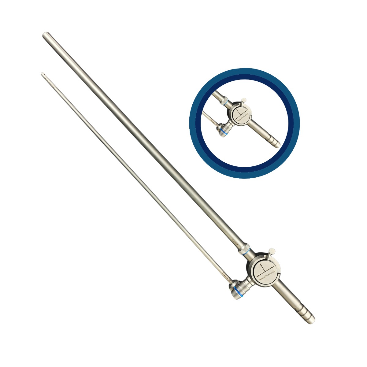 Set de succión e irrigación con válvula chica 5*330mm y 10*330mm