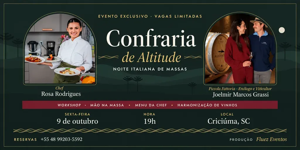 🍷 Confraria de Altitude | Uma noite italiana de massas