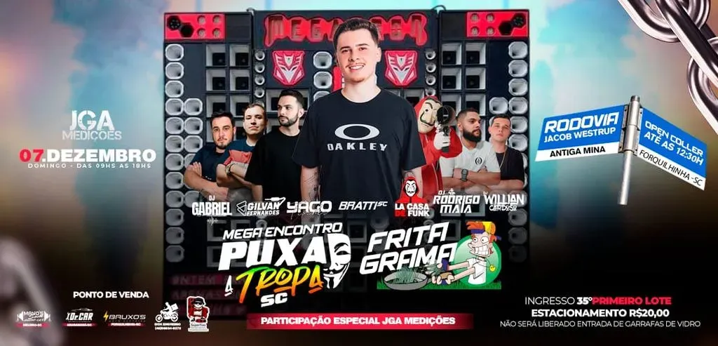 Mega Encontro Puxa a Tropa SC e Frita Grama