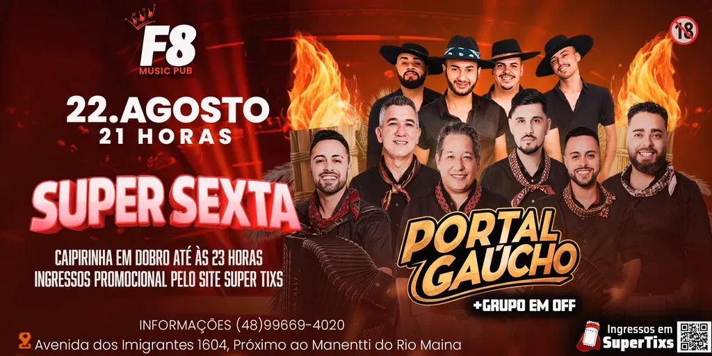 Super Sexta com Portal Gaúcho - F8 Music Pub