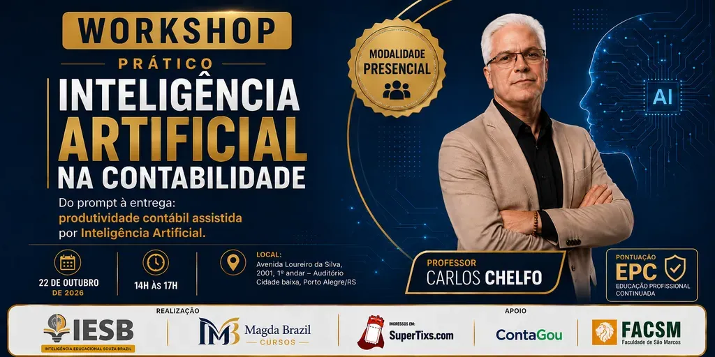 WORKSHOP PRÁTICO: INTELIGÊNCIA ARTIFICIAL NA CONTABILIDADE Aprenda na Prática
