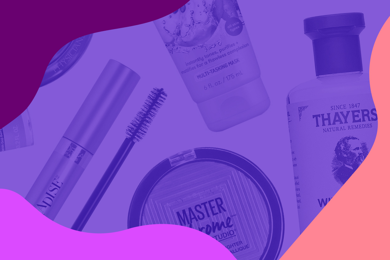 Drugstore makeup and skincare products