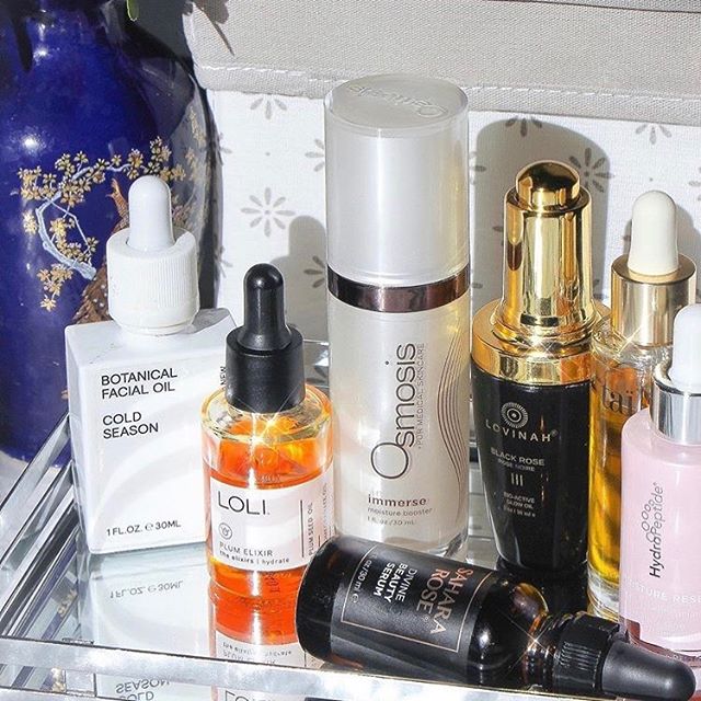 beauty products and LOLI beauty serum