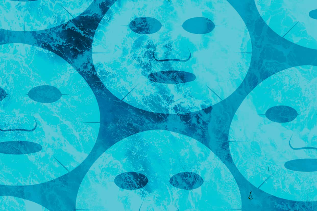 Blue sheet masks