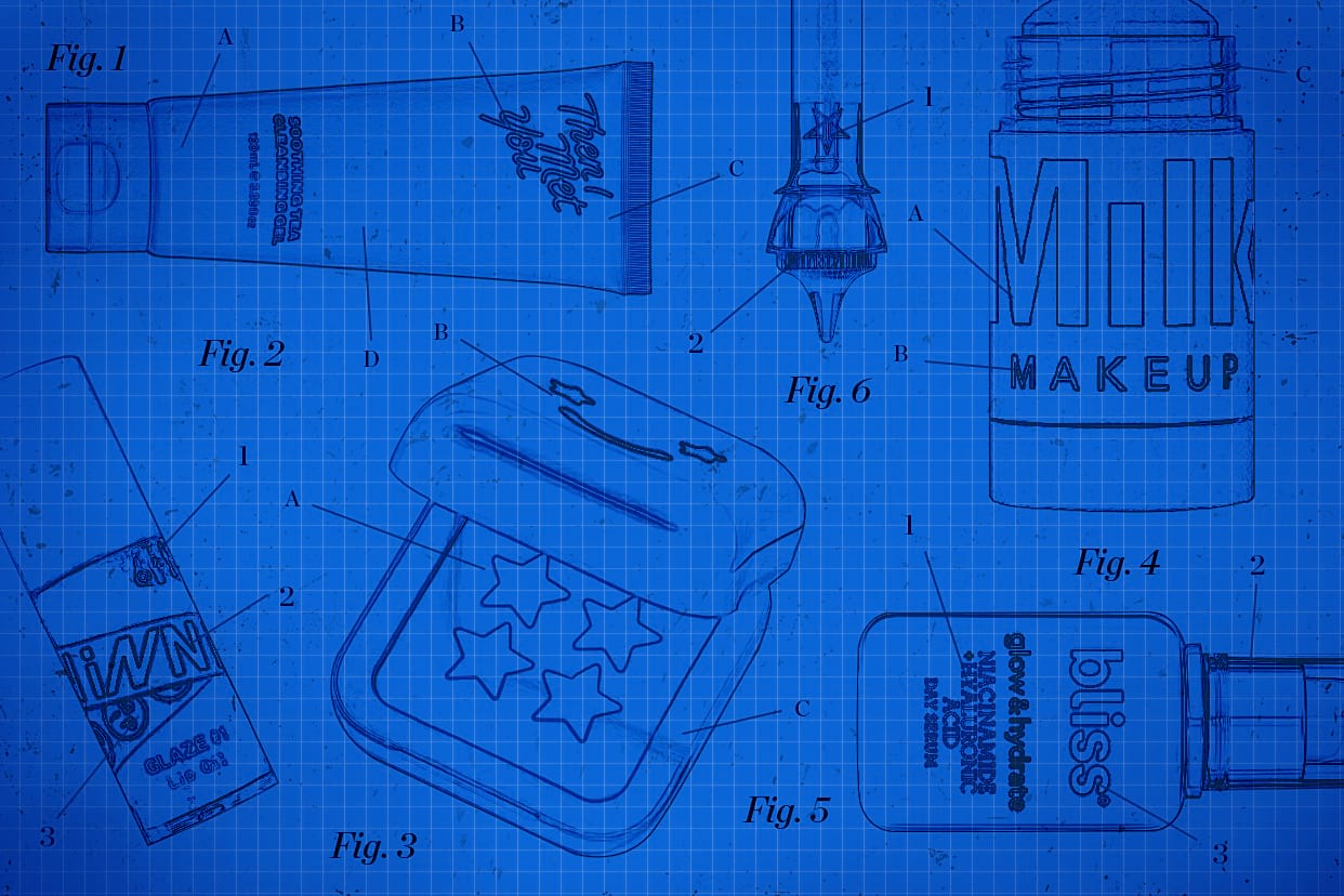 Blueprint of popular beauty products packaging