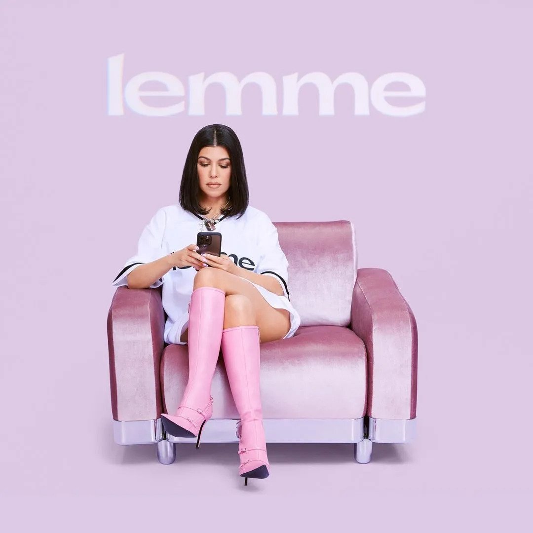 Kourtney Kardashian in a promo shoot for Lemme gummies