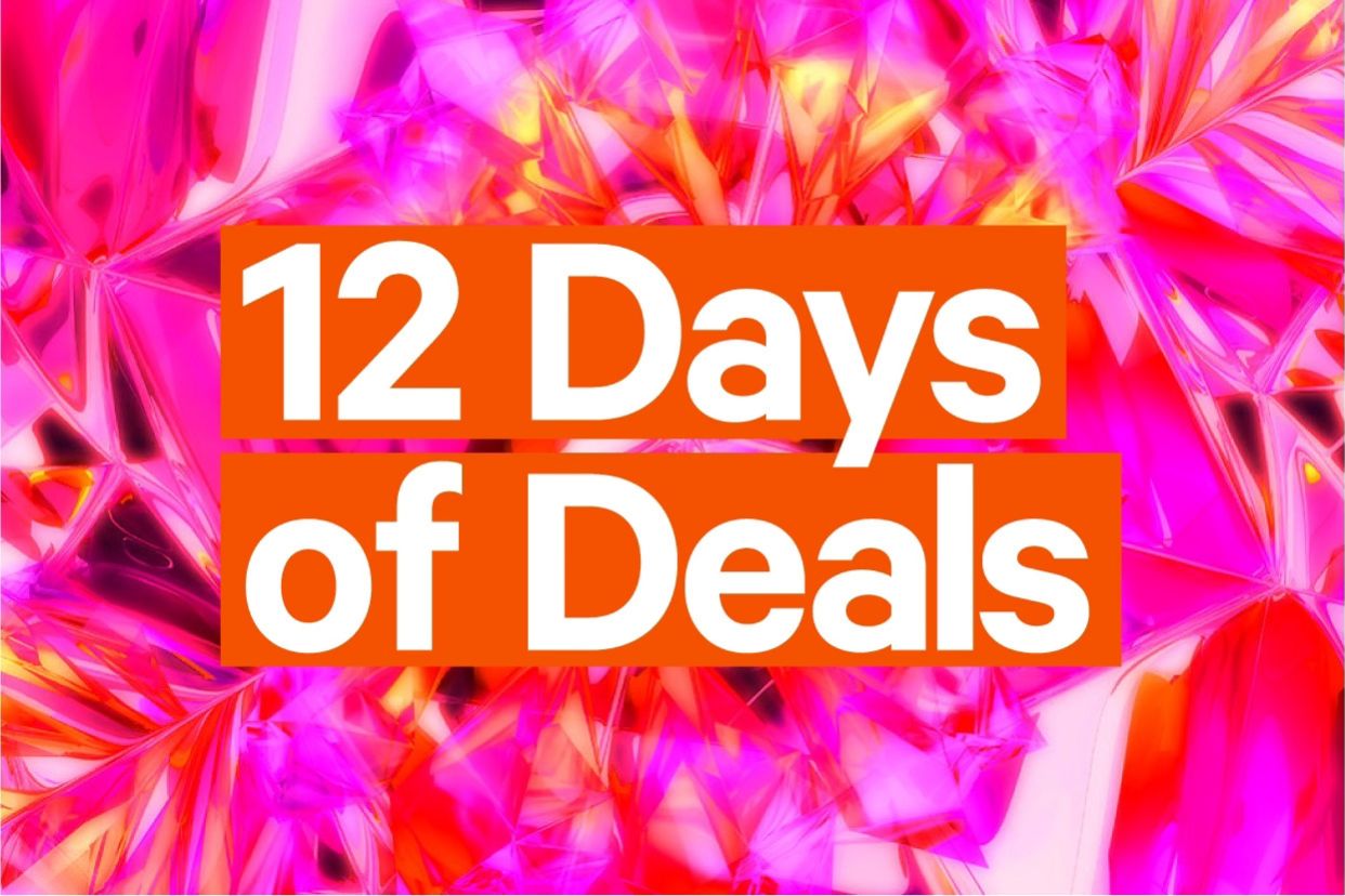 12 days of deals on pink background
