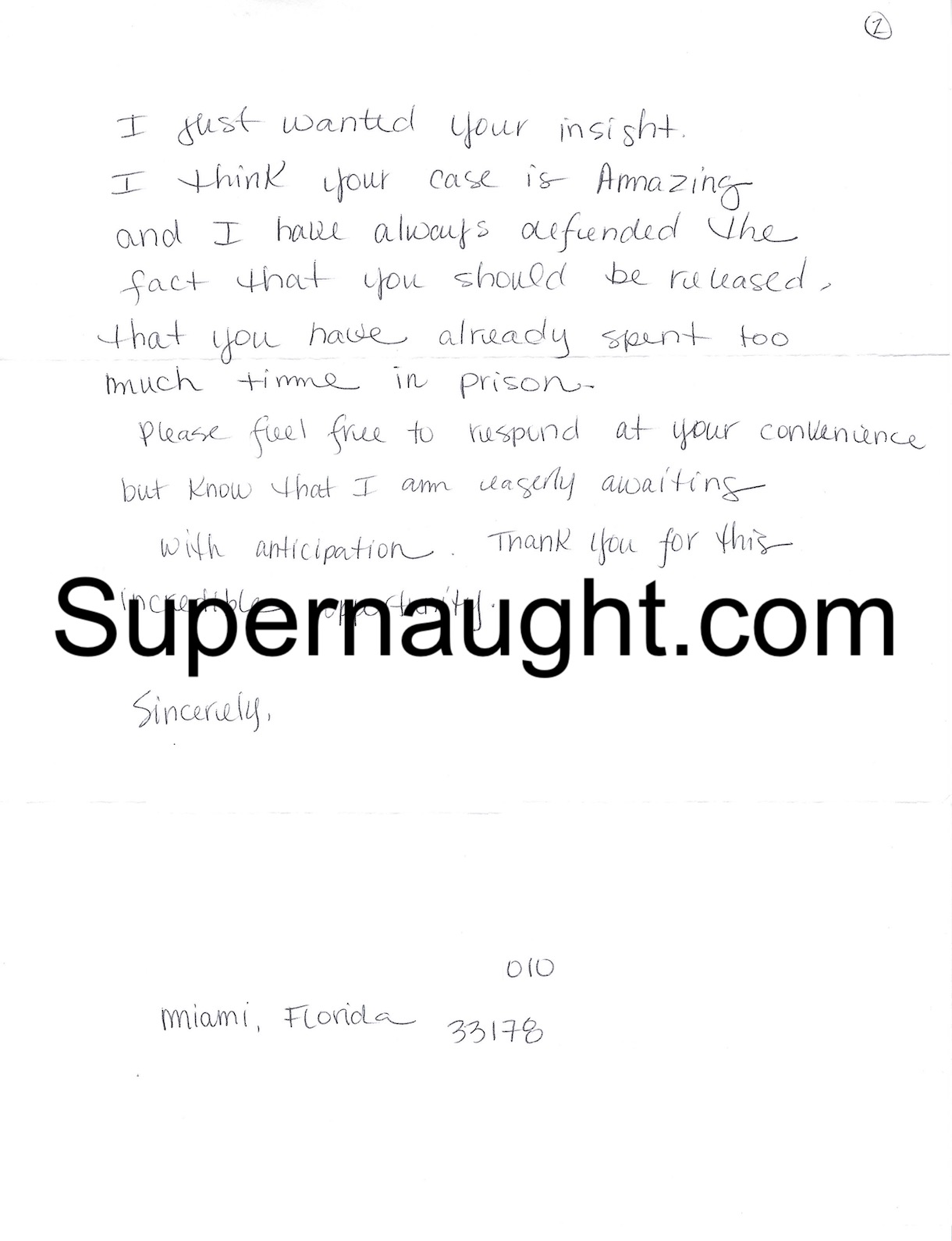 Three Page Letter to Charles Manson from Ashley image 3