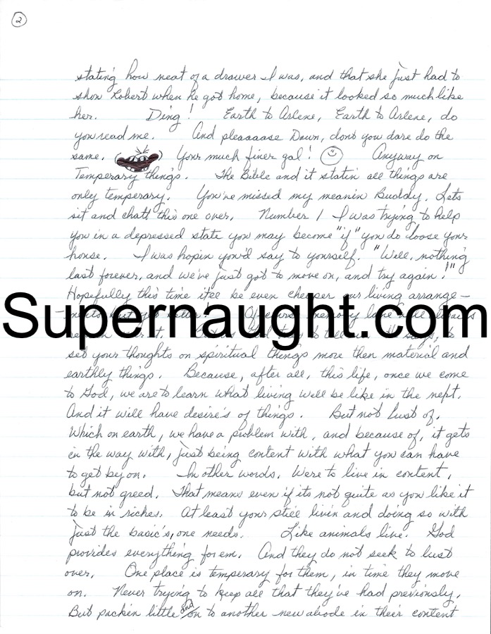 Aileen Wuornos 4 Page Letter w Cartoons and Envelope Set Both Signed image 2