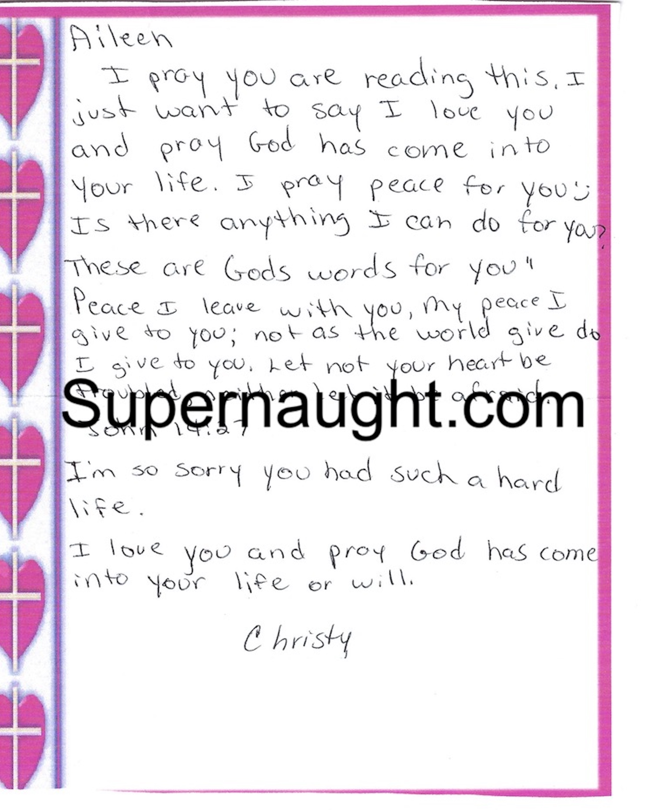 Aileen Wuornos Fan Mail Letter and Envelope Set Both Signed
