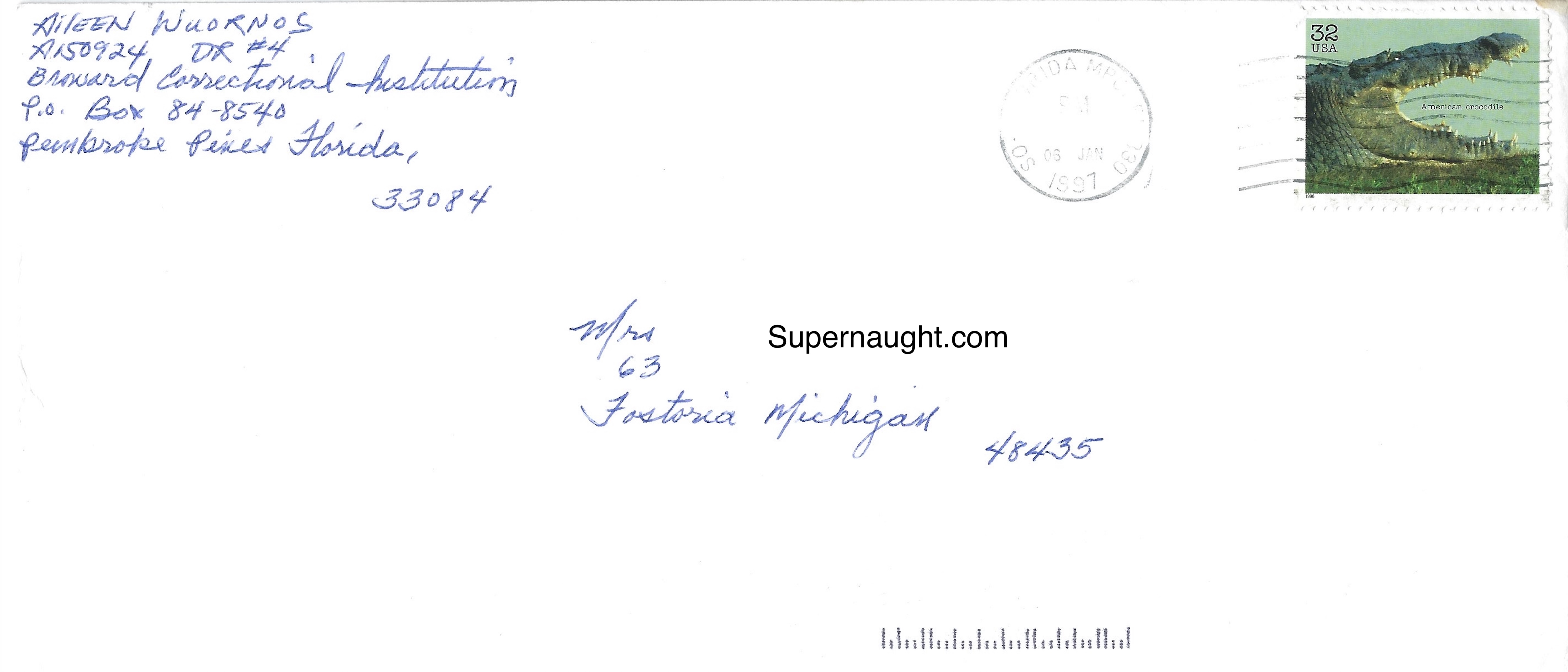 Aileen Wuornos Letter and Envelope Set Both Signed image 5