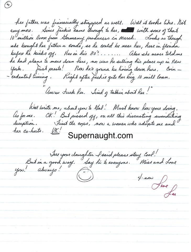 Aileen Wuornos Letter Signed in Red with Signed Envelope image 2