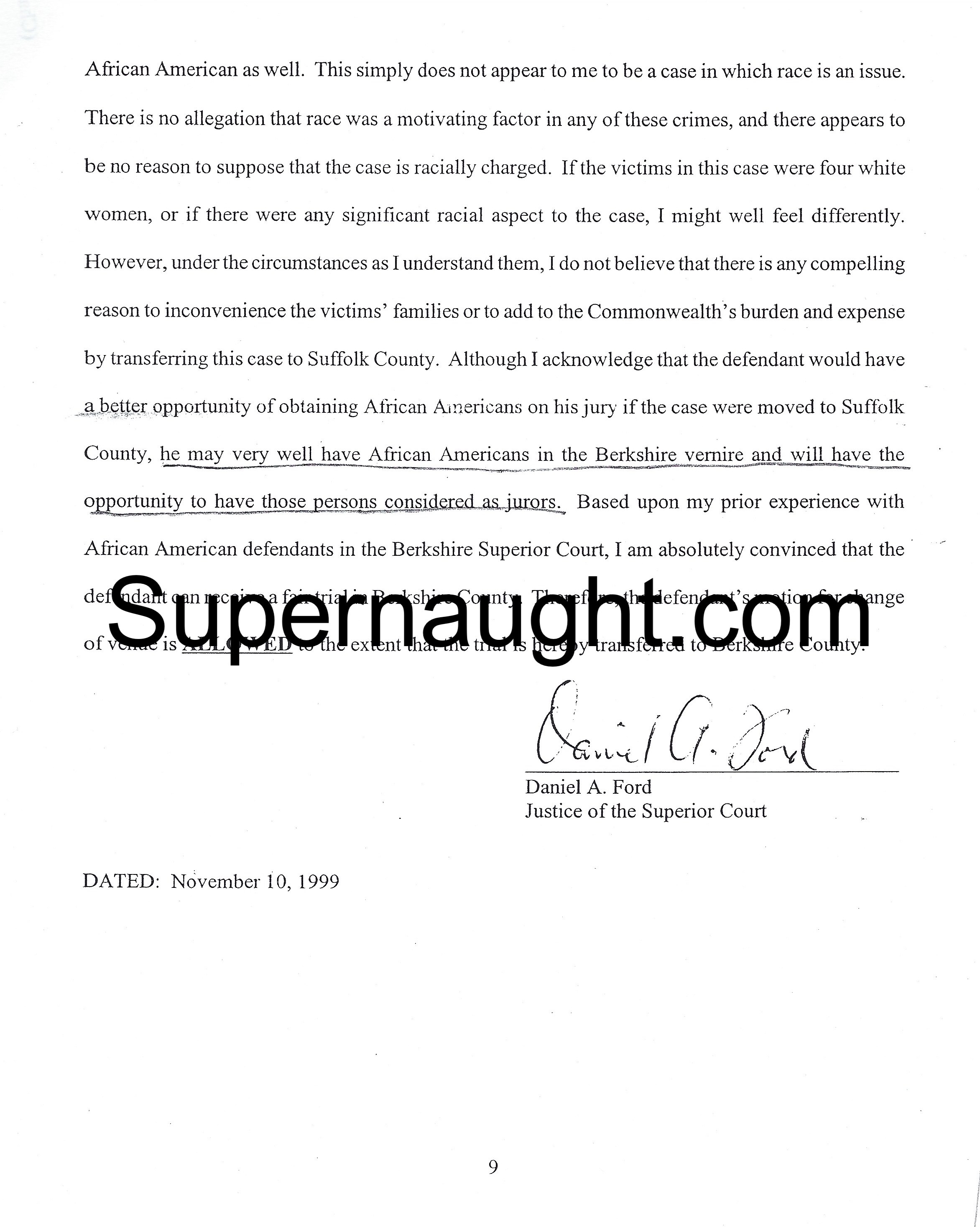 Alfred Gaynor Signed Motion For Change Of Venue image 2