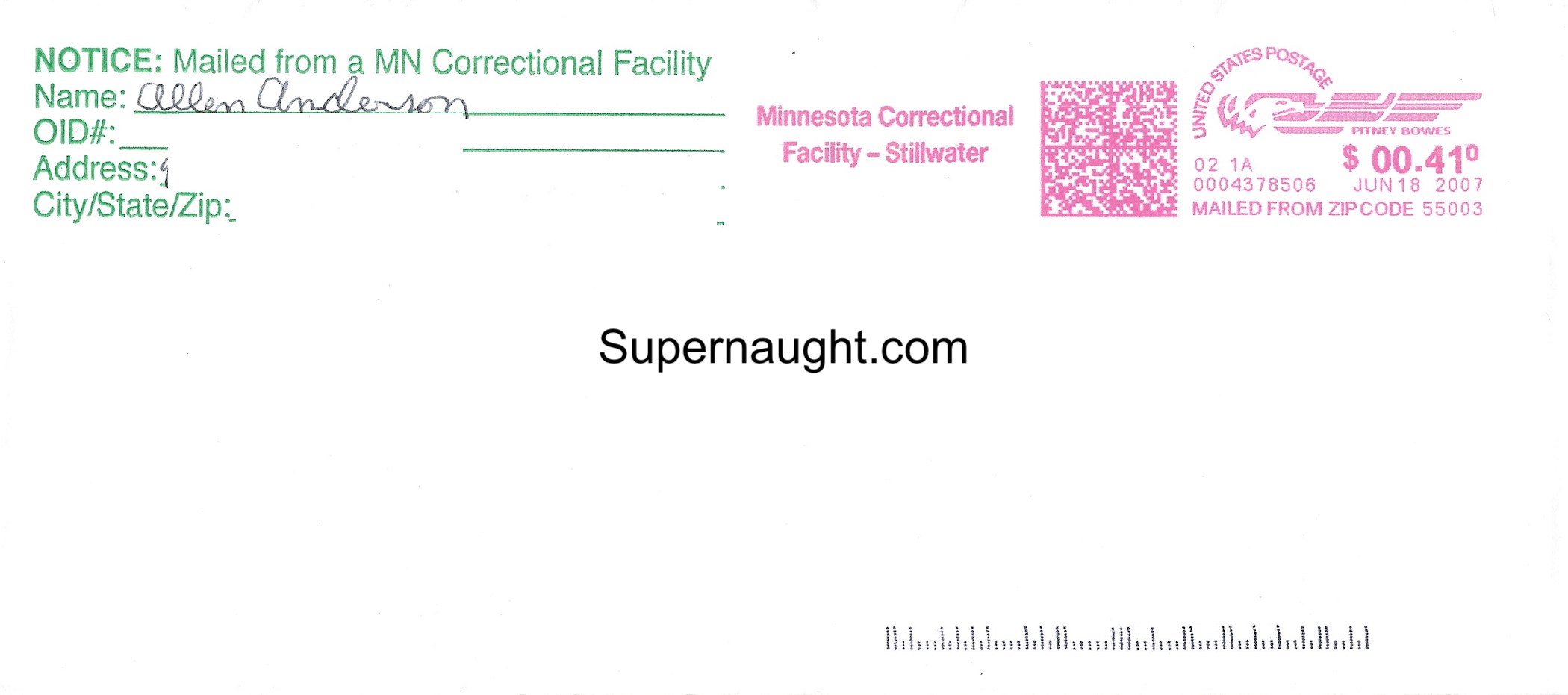 Allen Anderson Two Page Letter And Envelope Both Signed image 3