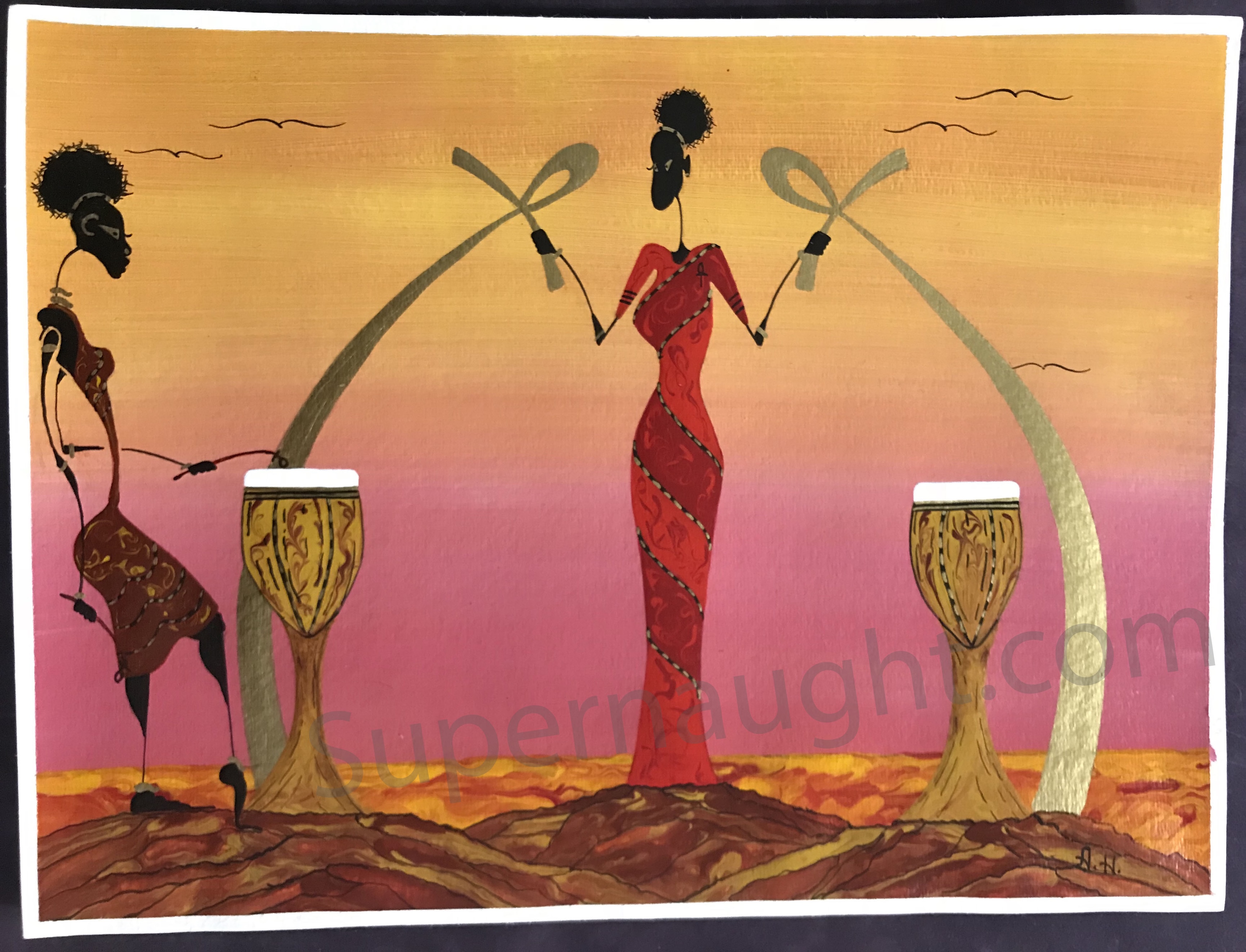 Alphonso Howard African Art Painting Signed
