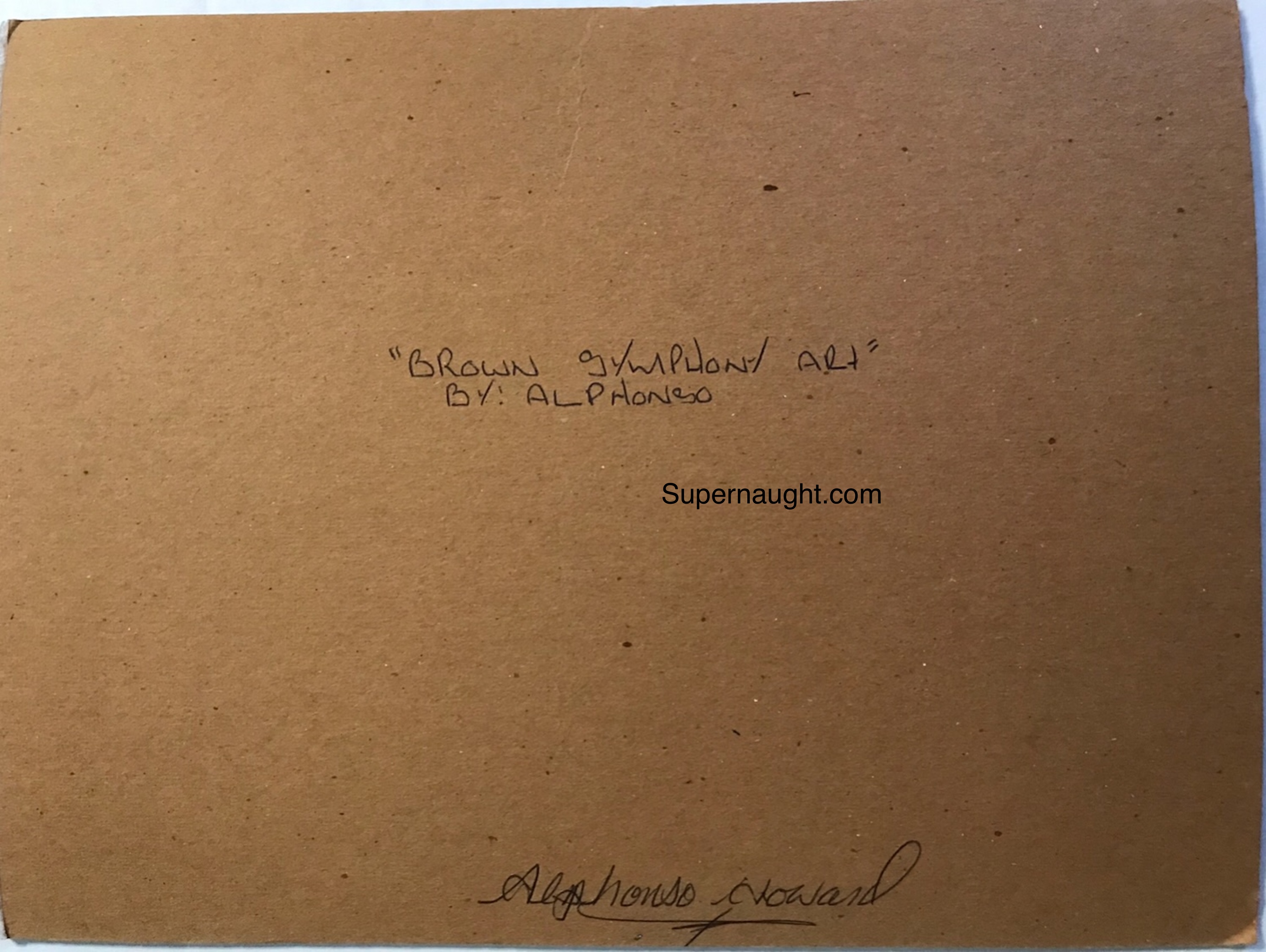 Alphonso Howard Brown Symphony Art Painting Signed image 2