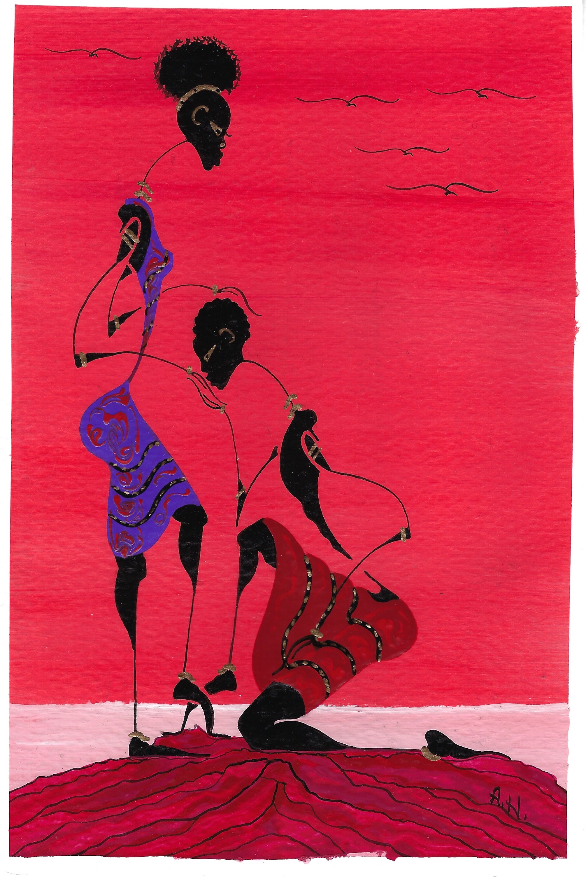 Alphonso Howard Card Painting