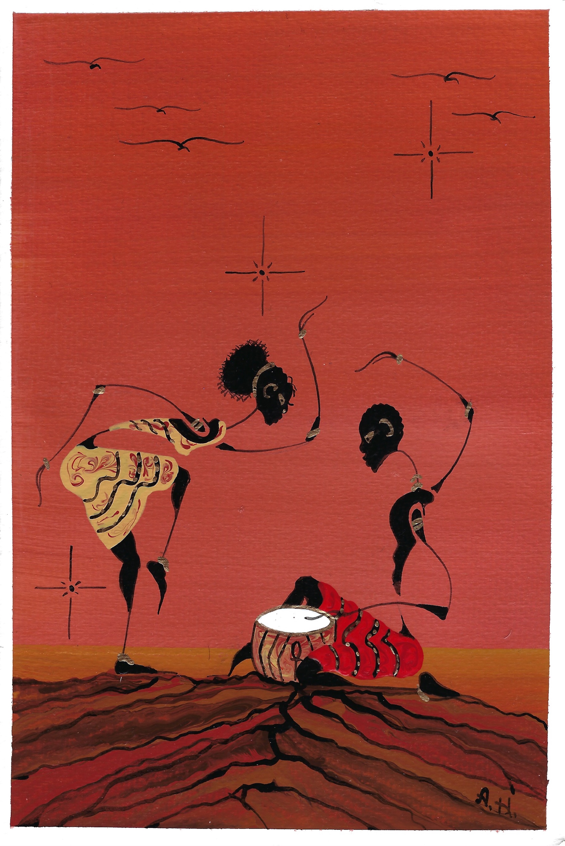 Alphonso Howard Card Painting 15