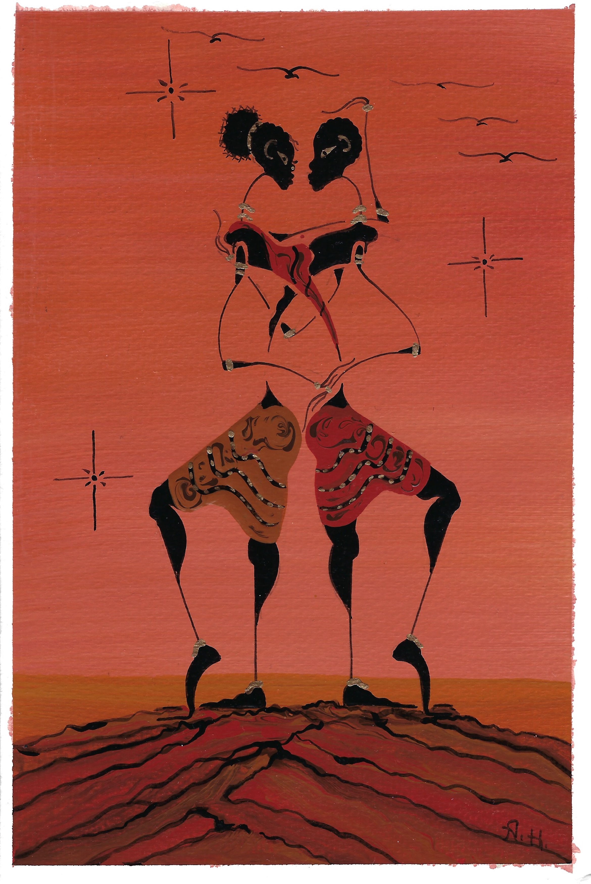 Alphonso Howard Card Painting 28