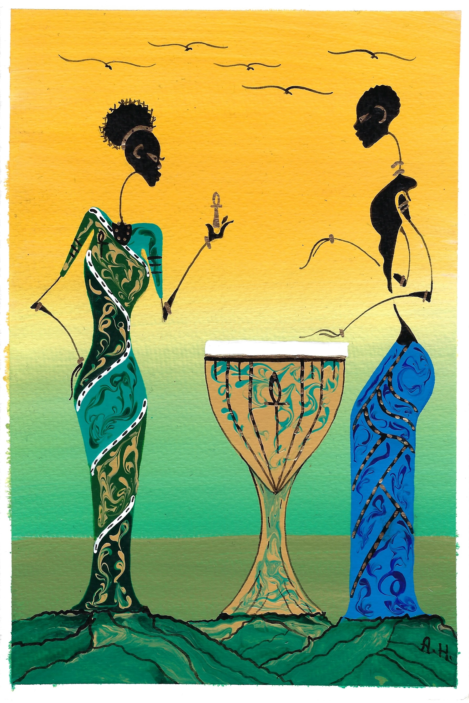 Alphonso Howard Card Painting 31