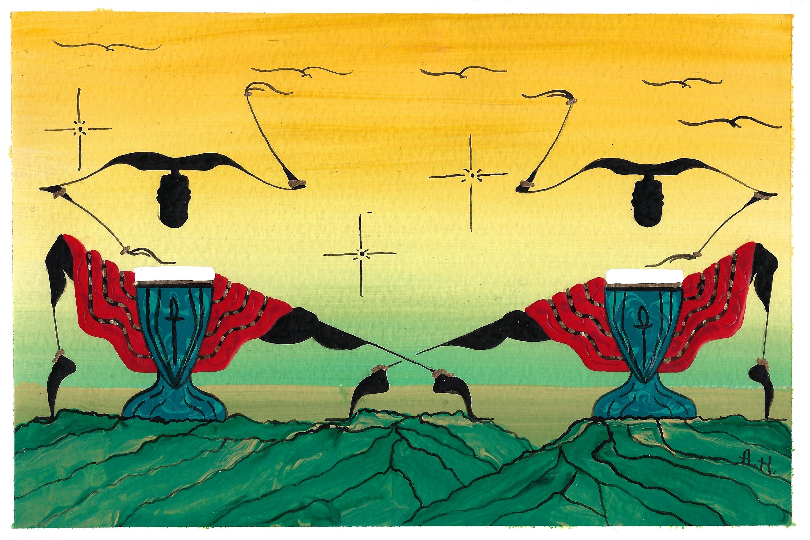 Alphonso Howard Card Painting 36