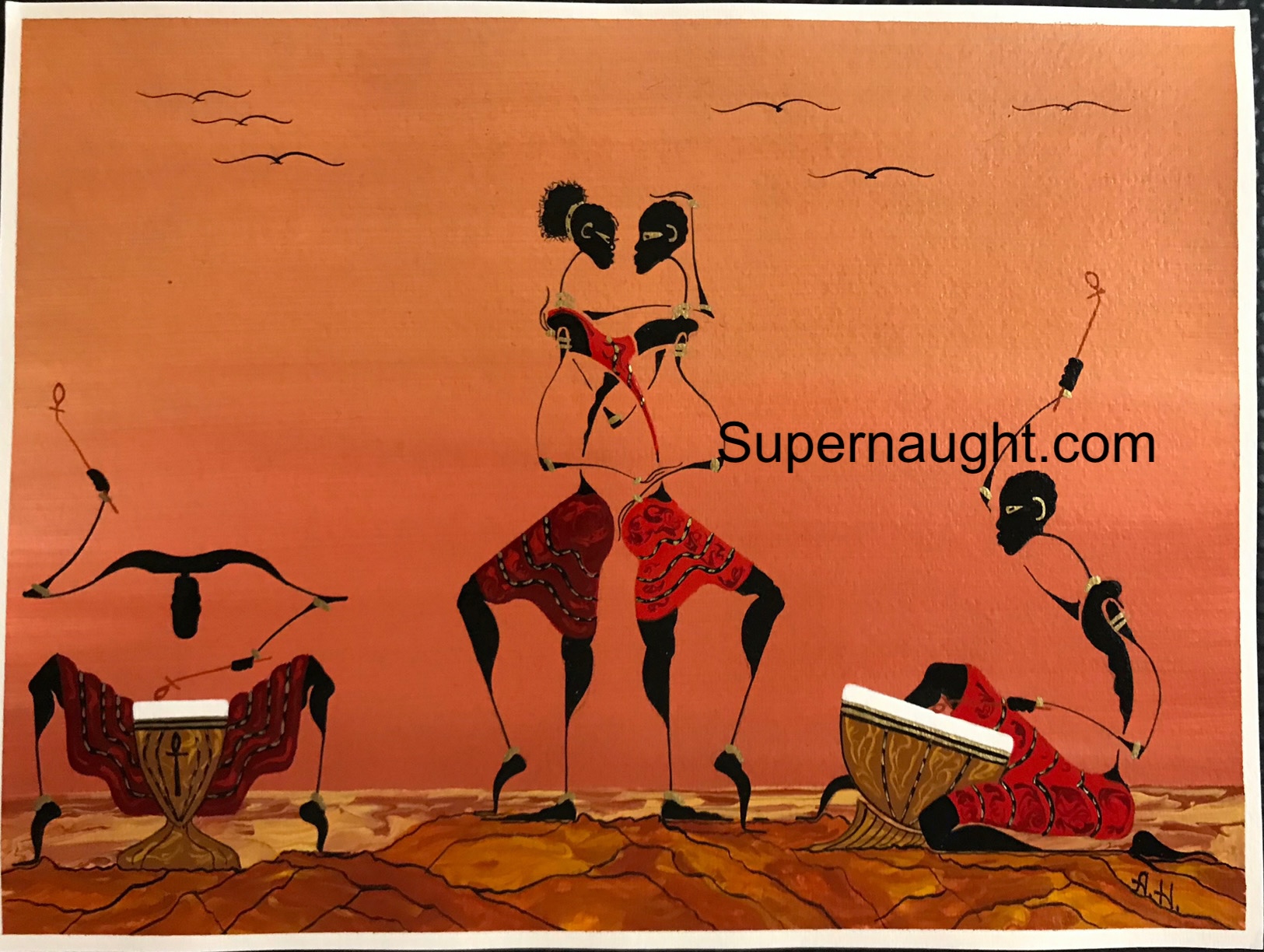 Alphonso Howard Four Sistas Painting Signed