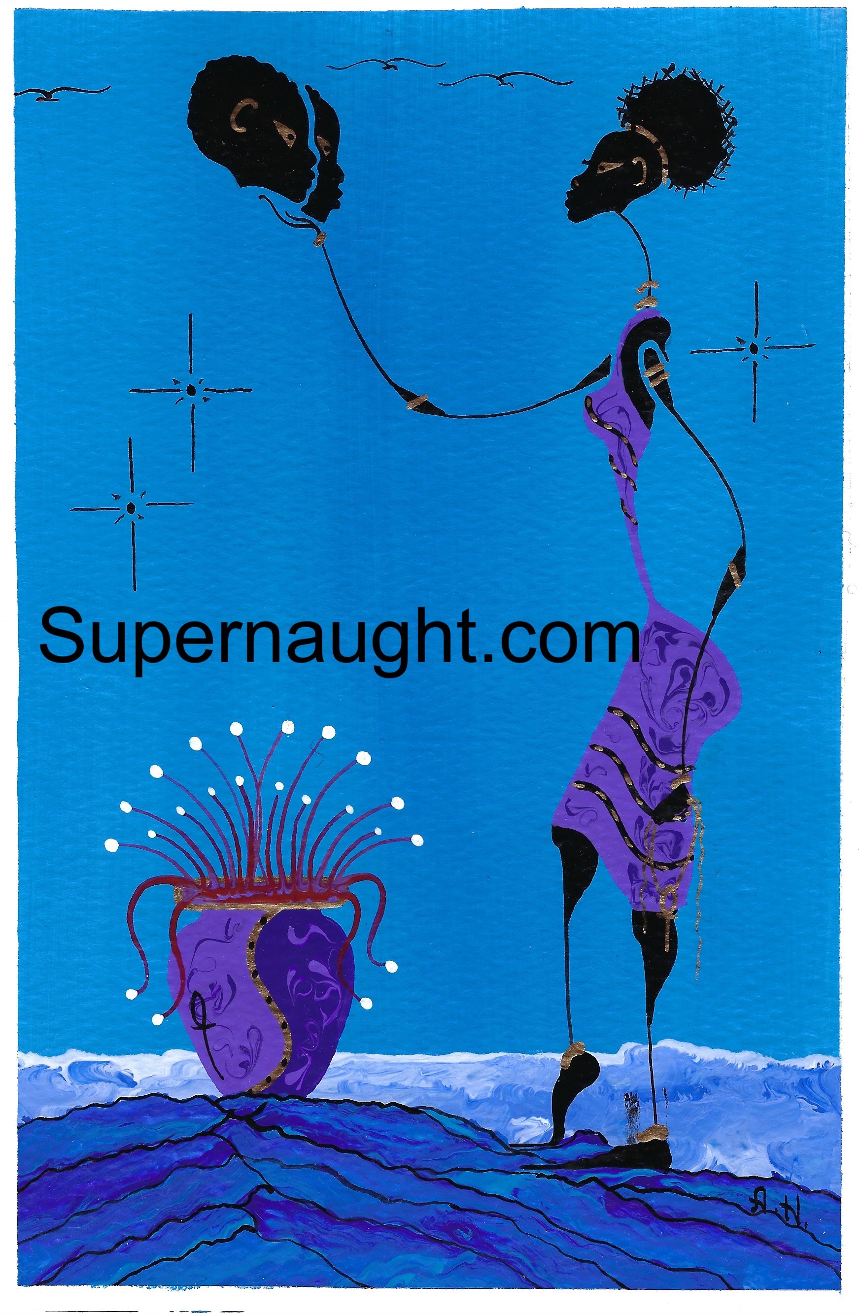 Alphonso Howard Greeting Card Artwork Signed