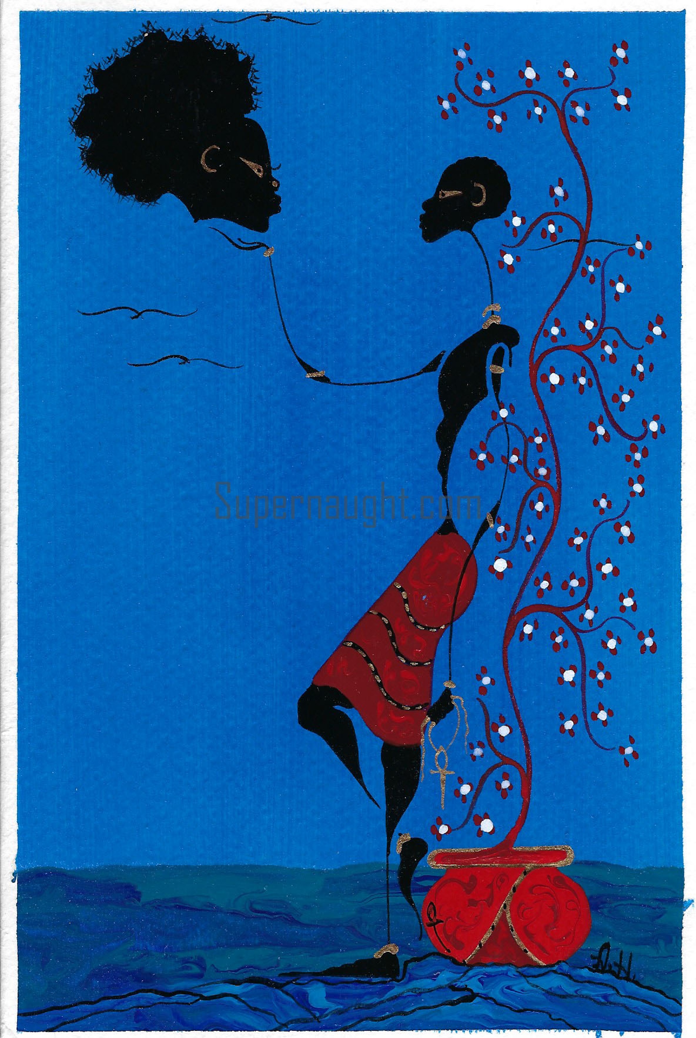 Alphonso Howard Hand Painted Card Signed