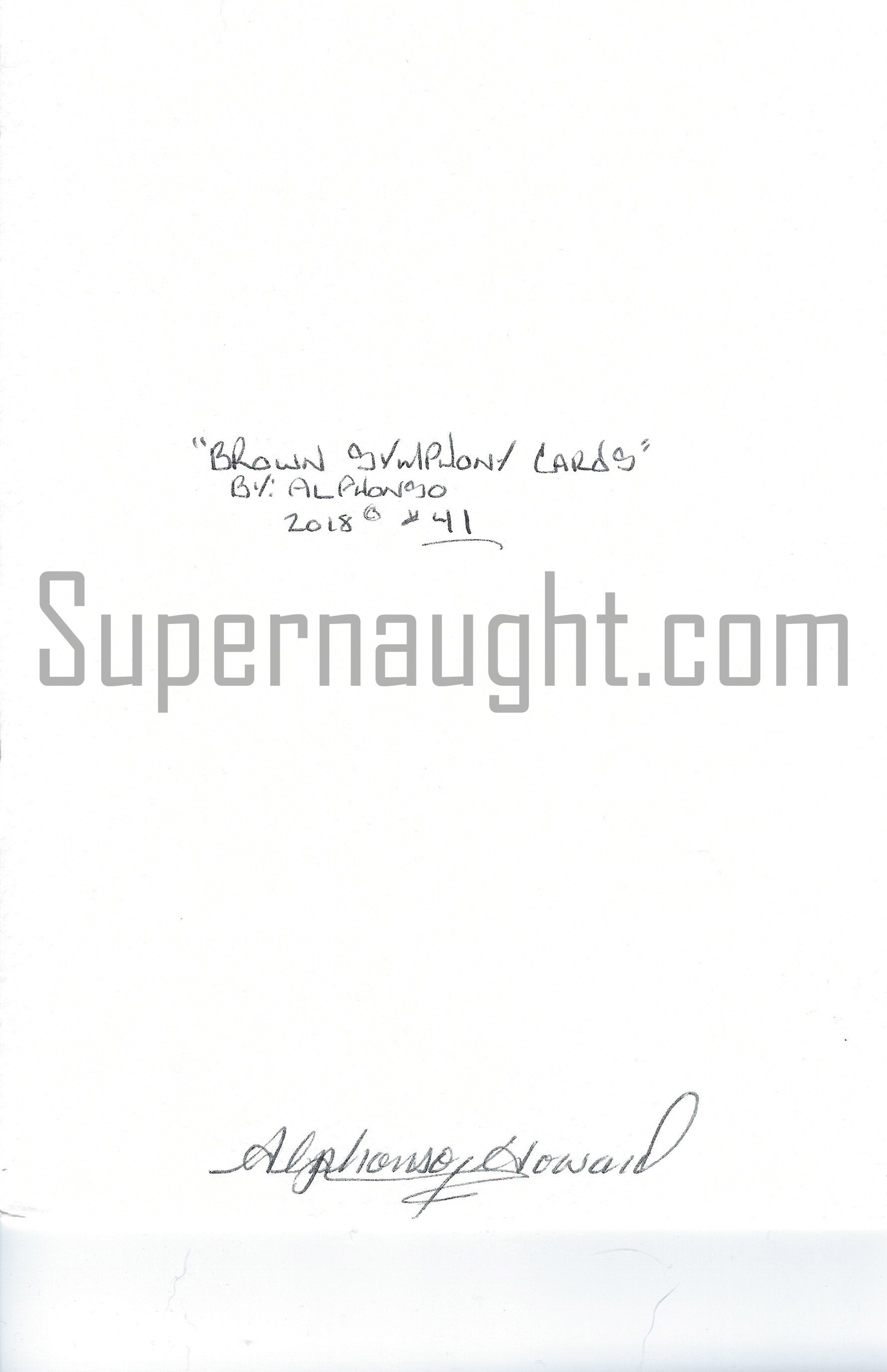 Alphonso Howard Hand Painted Greeting Card Signed image 2