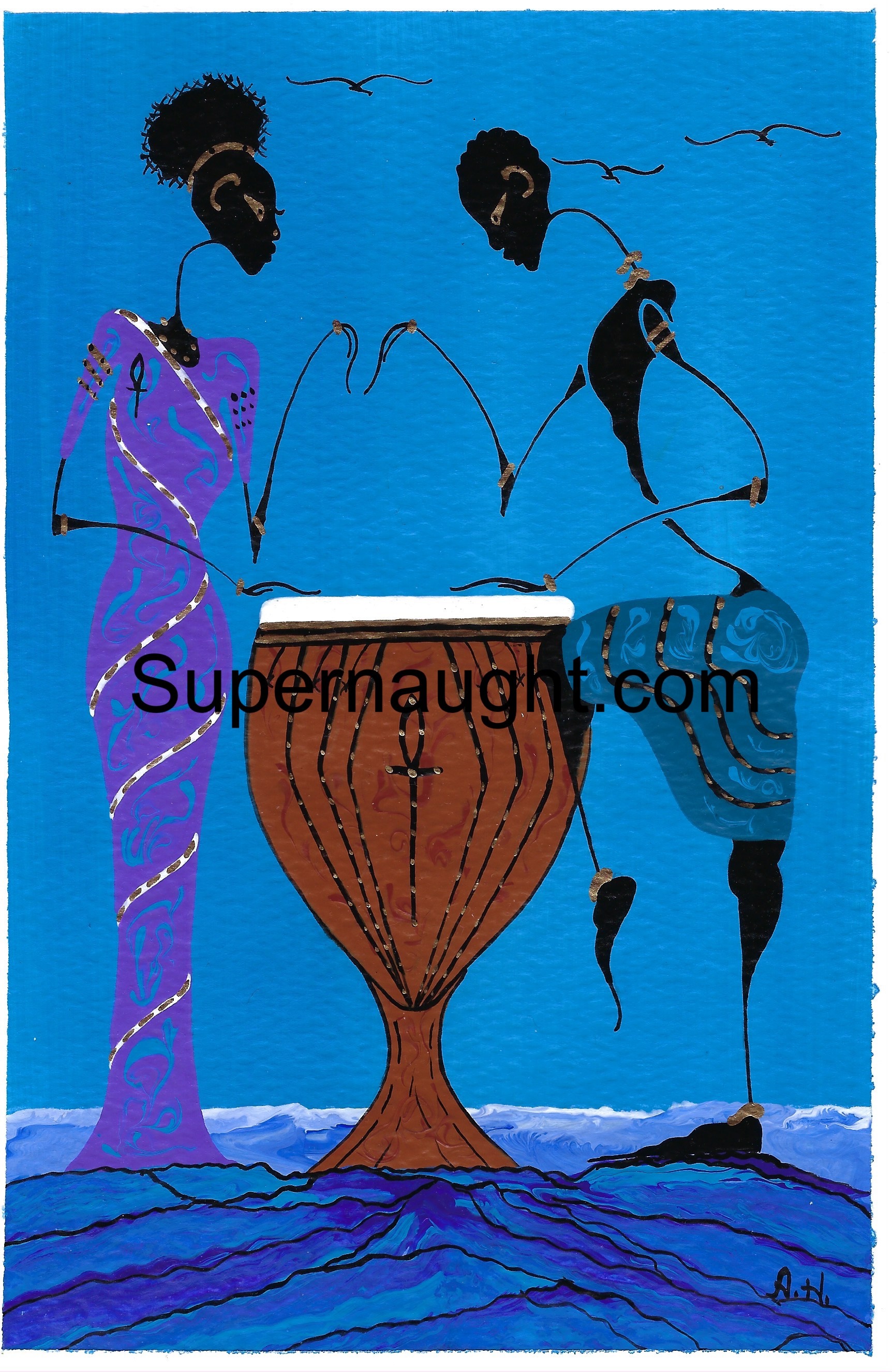Alphonso Howard Signed Greeting Card Artwork