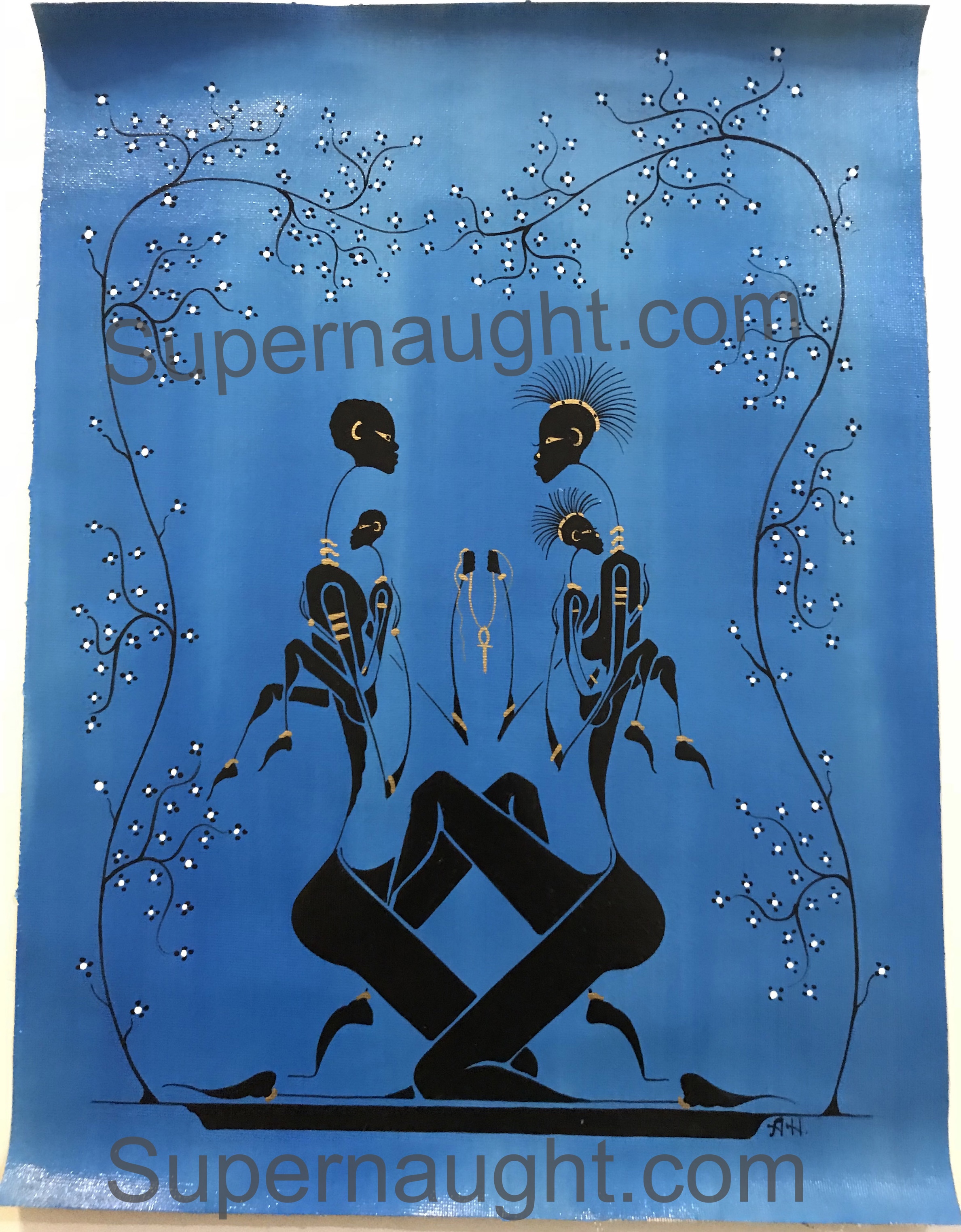 Alphonso Howard Signed Painting Titled Family