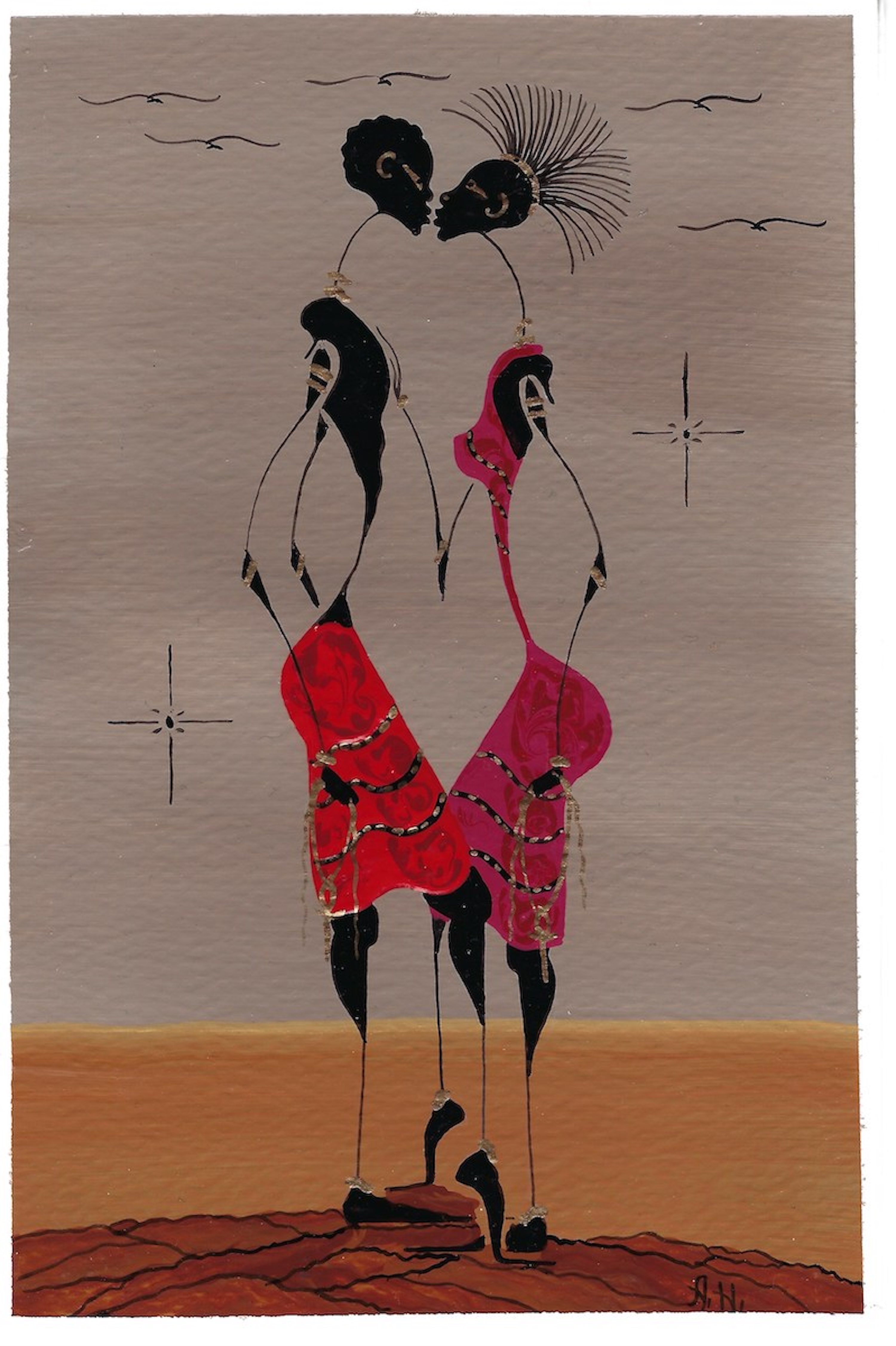 Alphonso Howard Symphony Card Painting 1