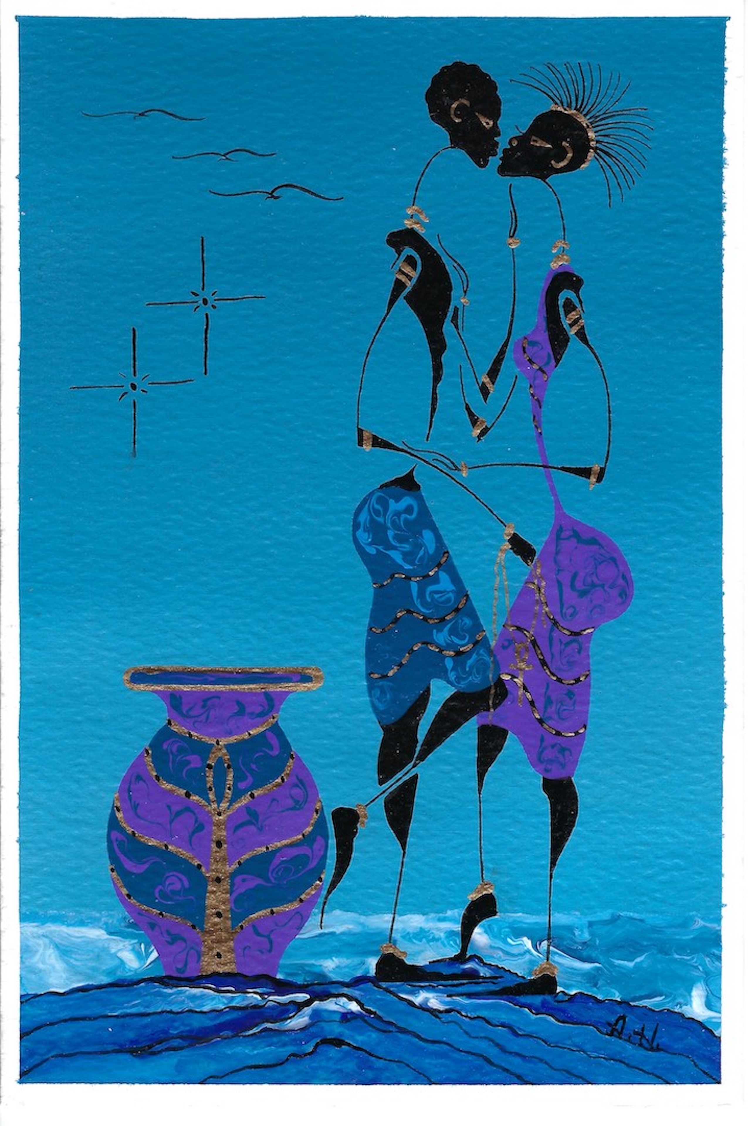 Alphonso Howard Symphony Card Painting 13