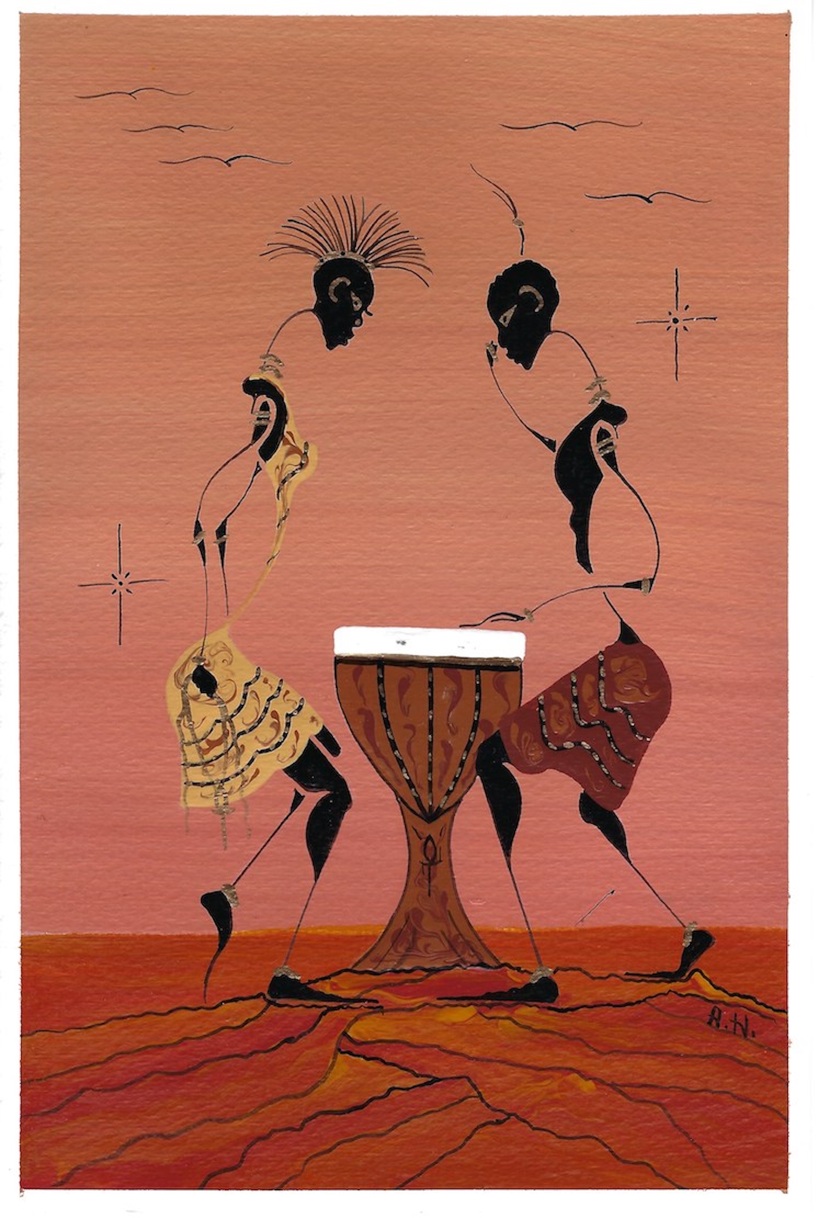 Alphonso Howard Symphony Card Painting 2