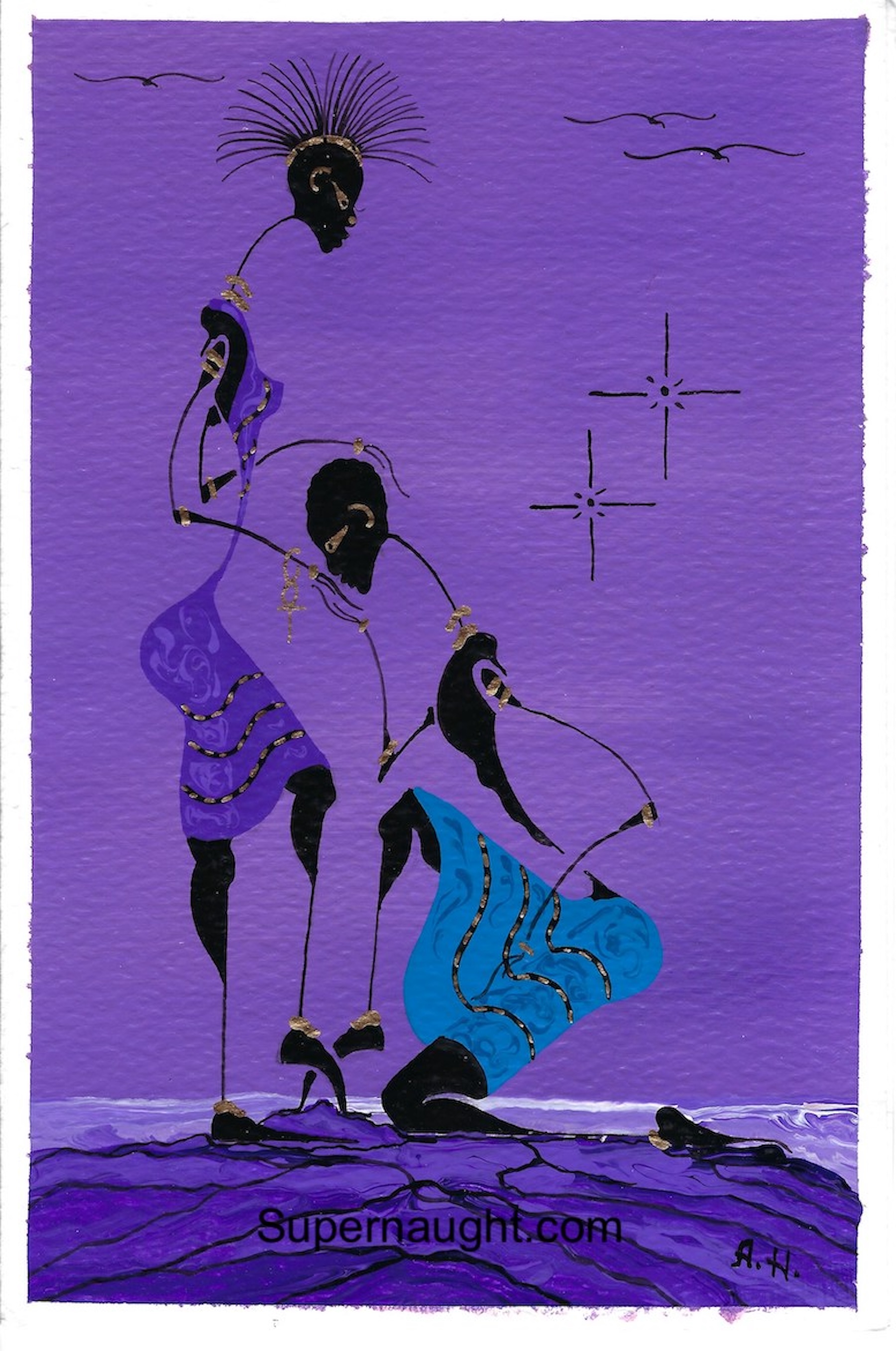 Alphonso Howard Symphony Card Painting 38 1/2
