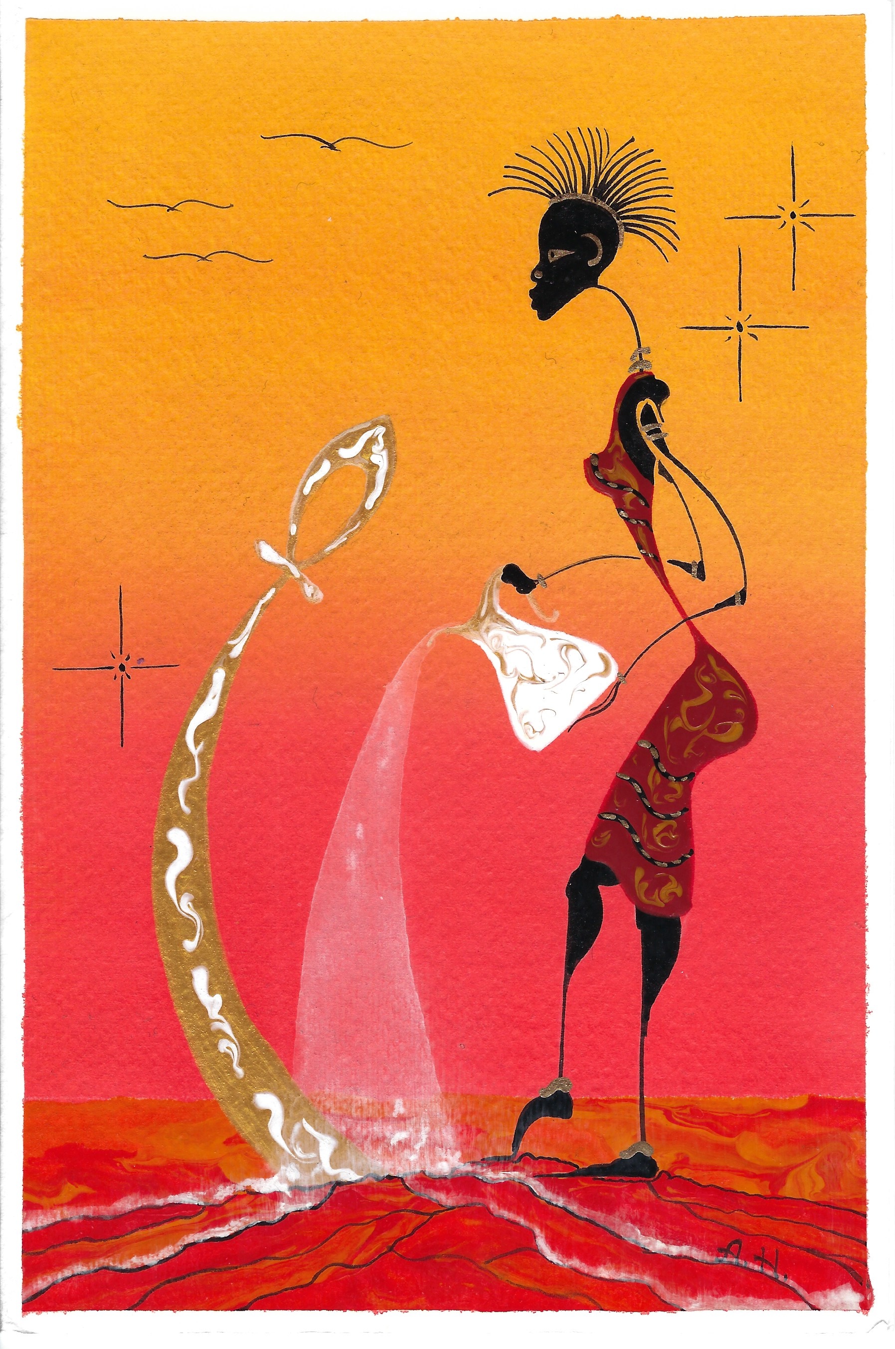 Alphonso Howard Symphony Card Painting 39