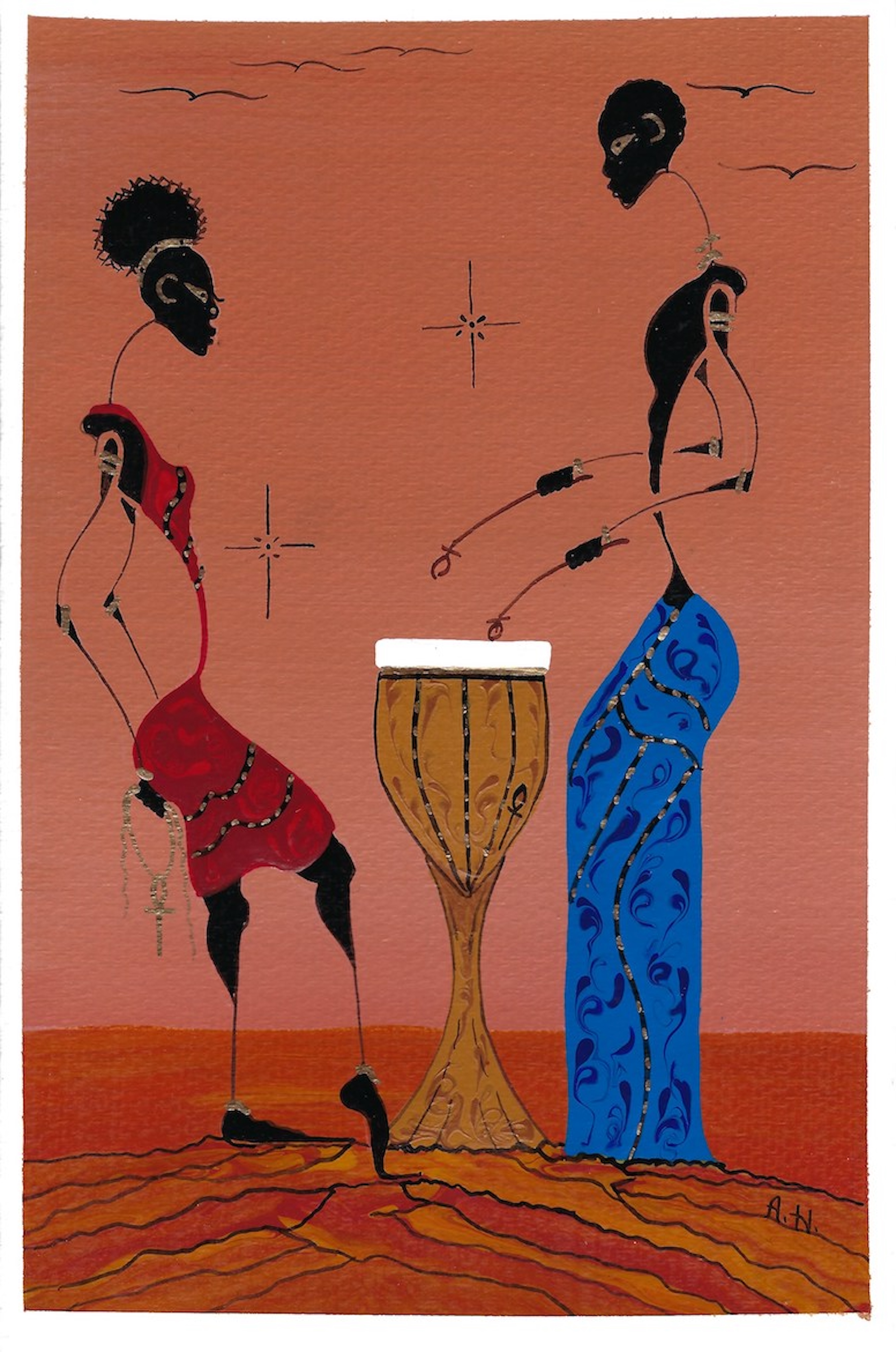 Alphonso Howard Symphony Card Painting 4