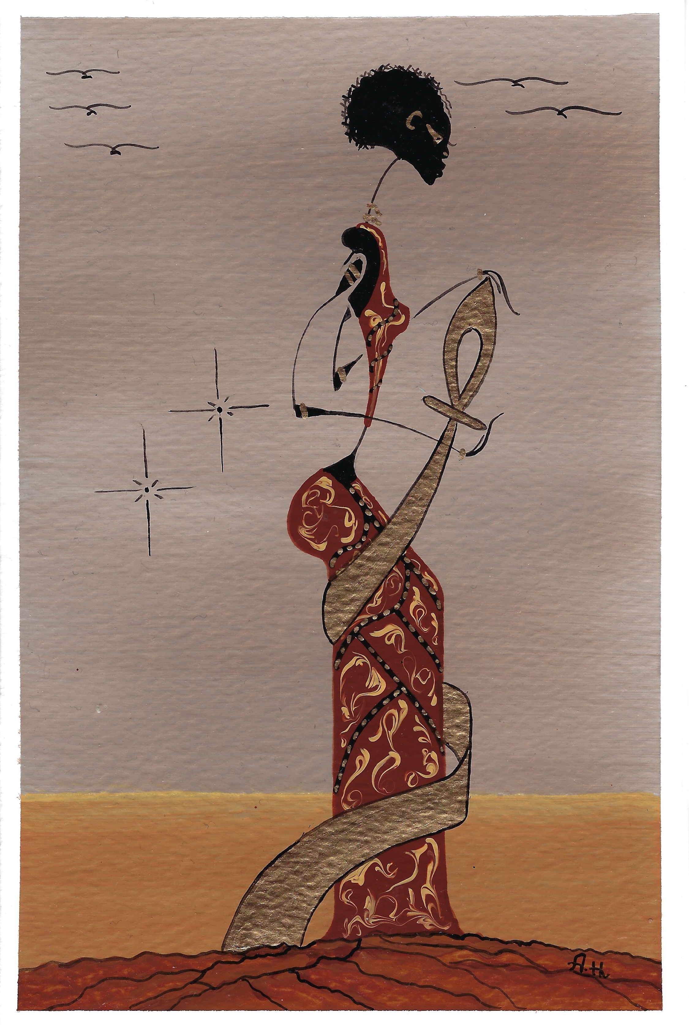 Alphonso Howard Symphony Card Painting 40
