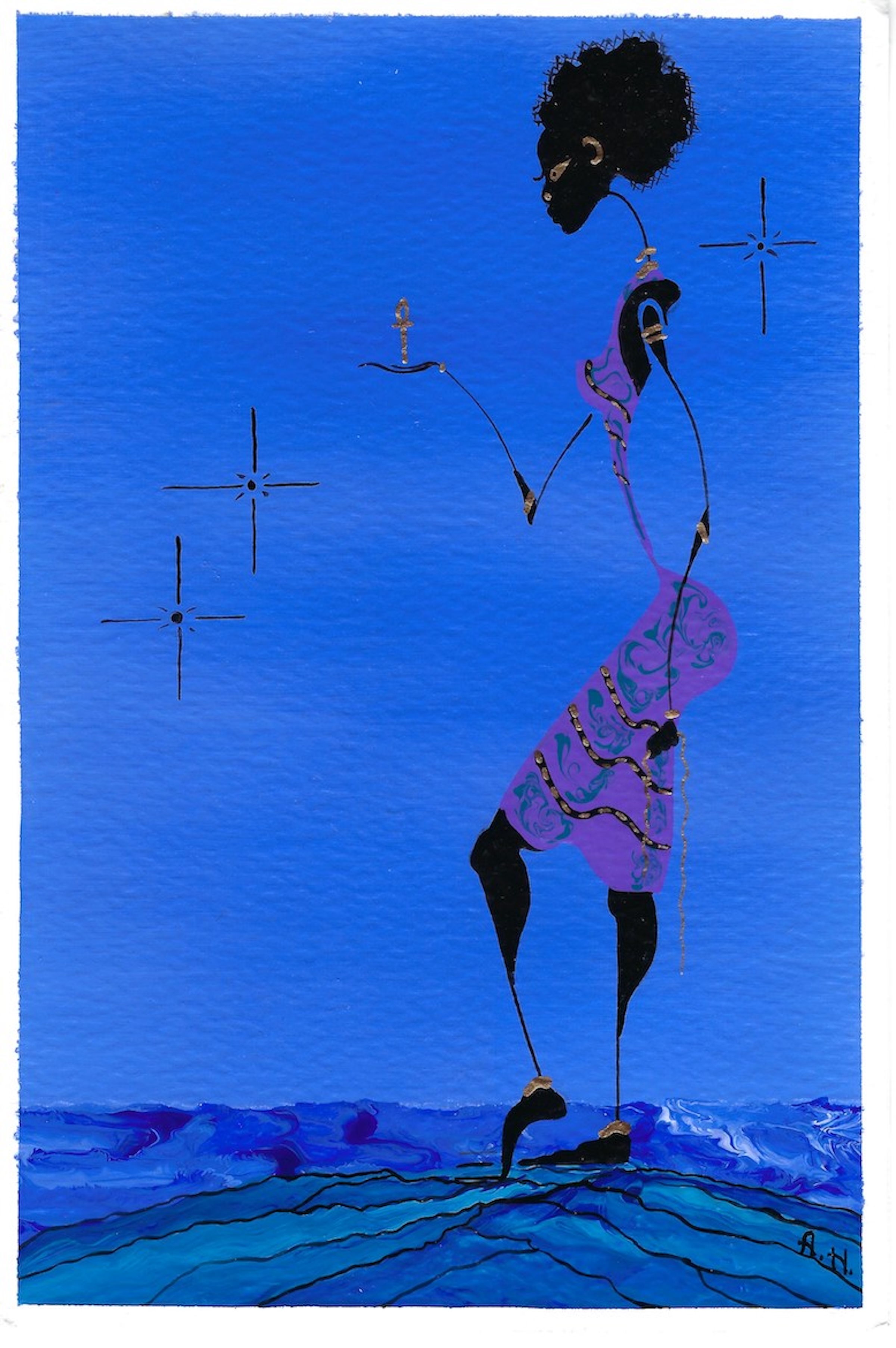 Alphonso Howard Symphony Card Painting 41