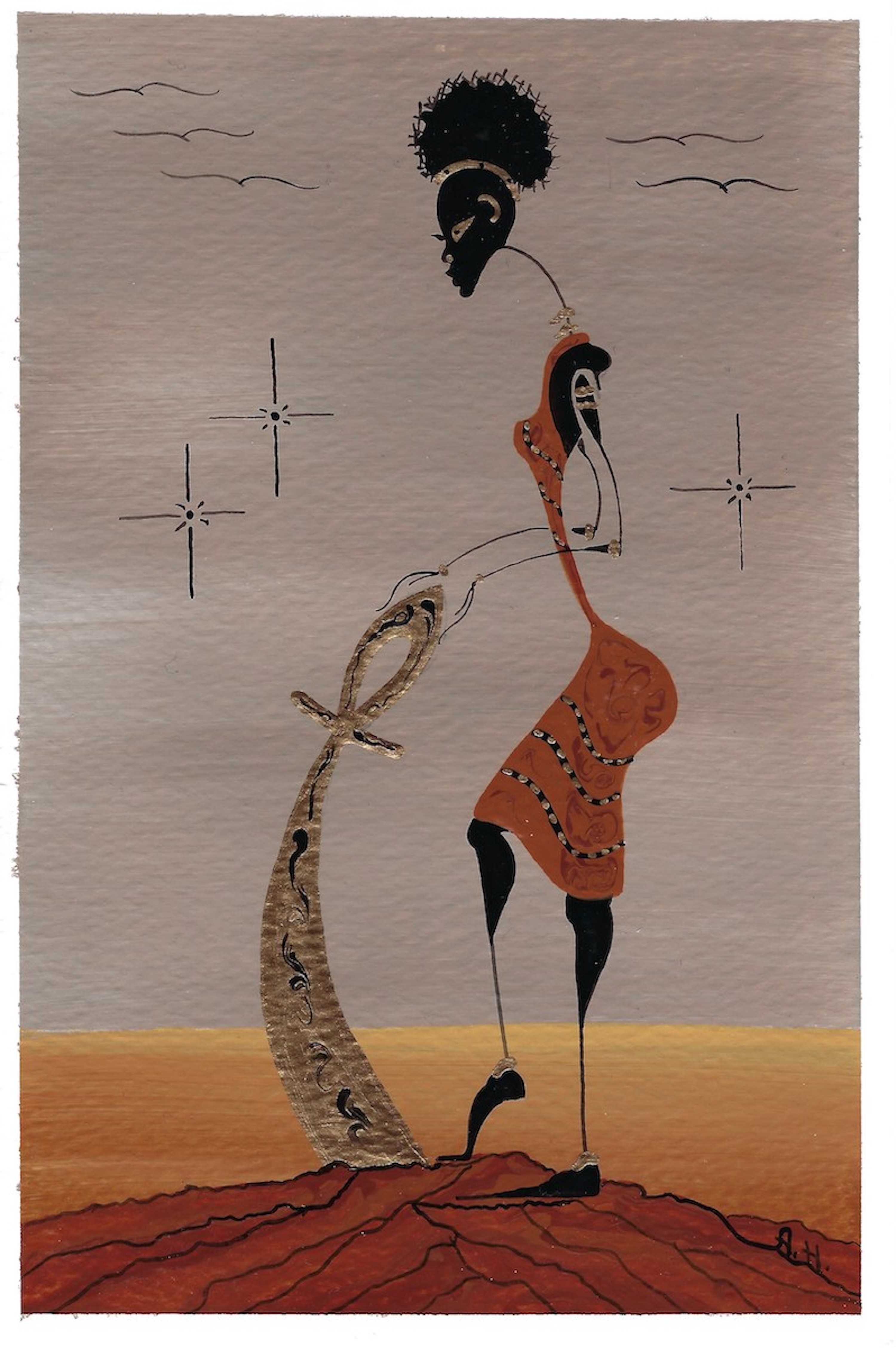 Alphonso Howard Symphony Card Painting 42
