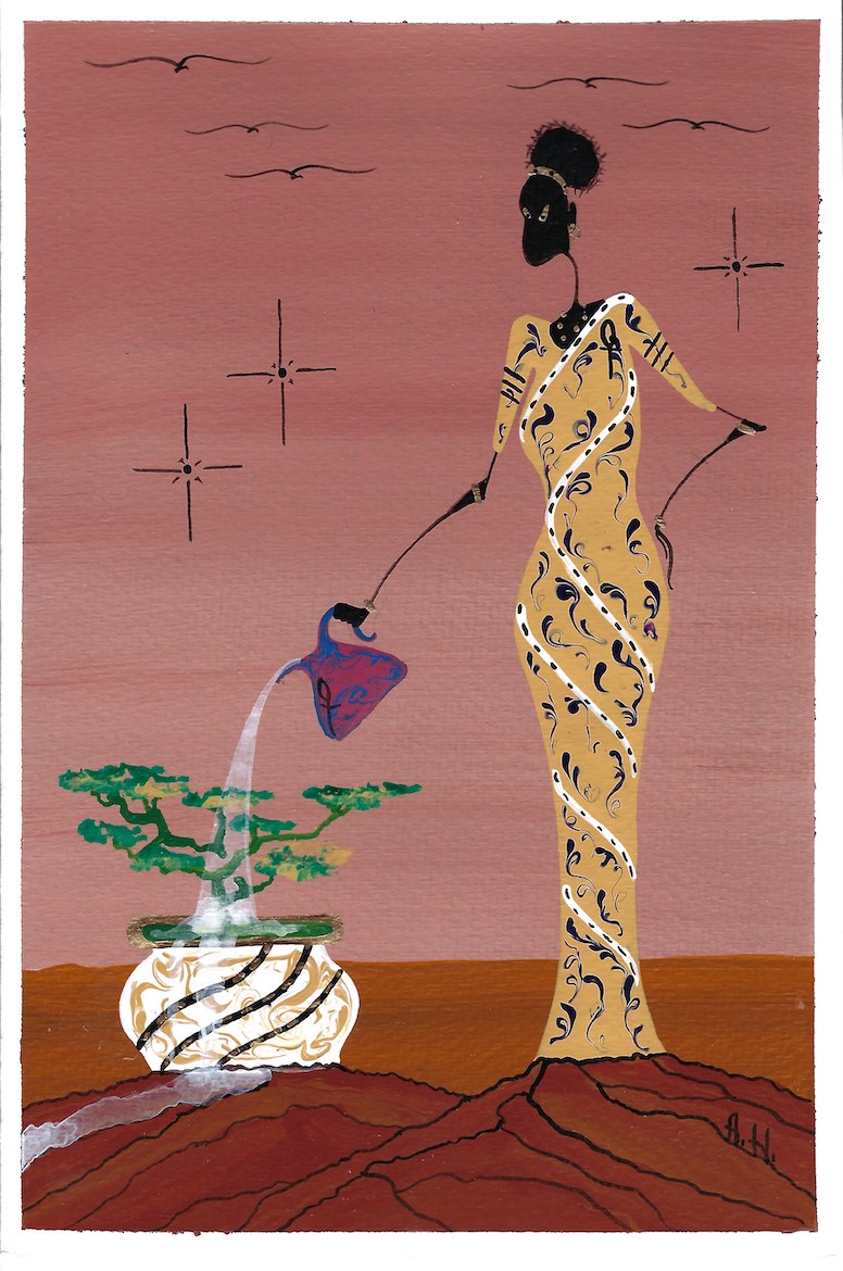 Alphonso Howard Symphony Card Painting 8