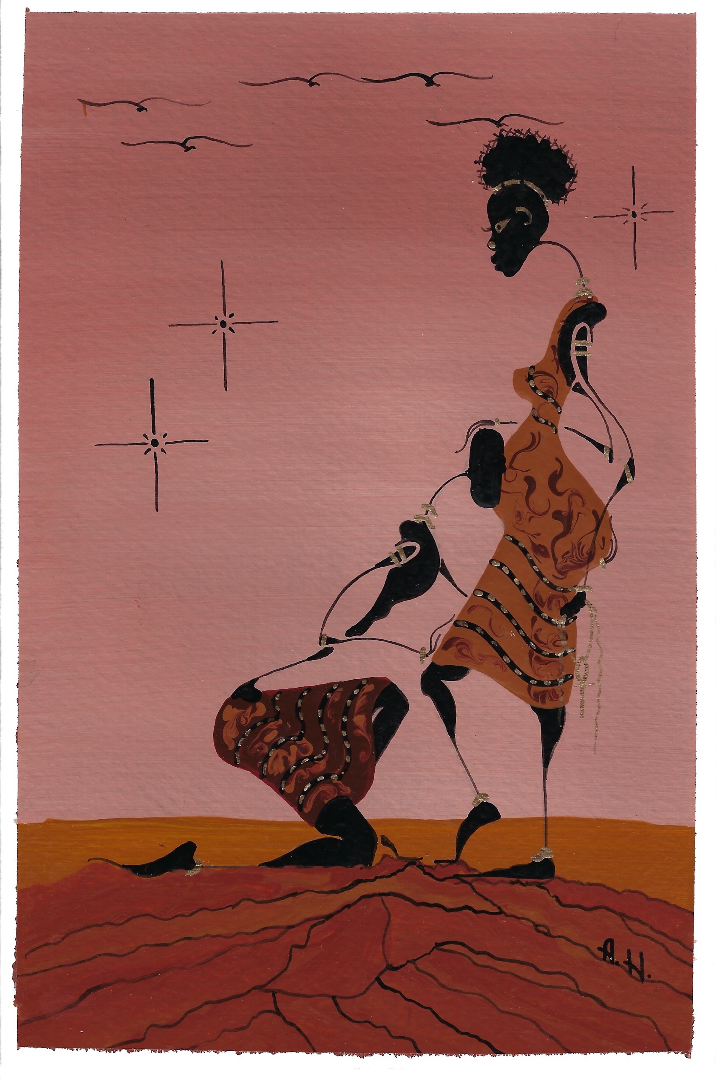 Alphonso Howard Symphony Card Painting 9