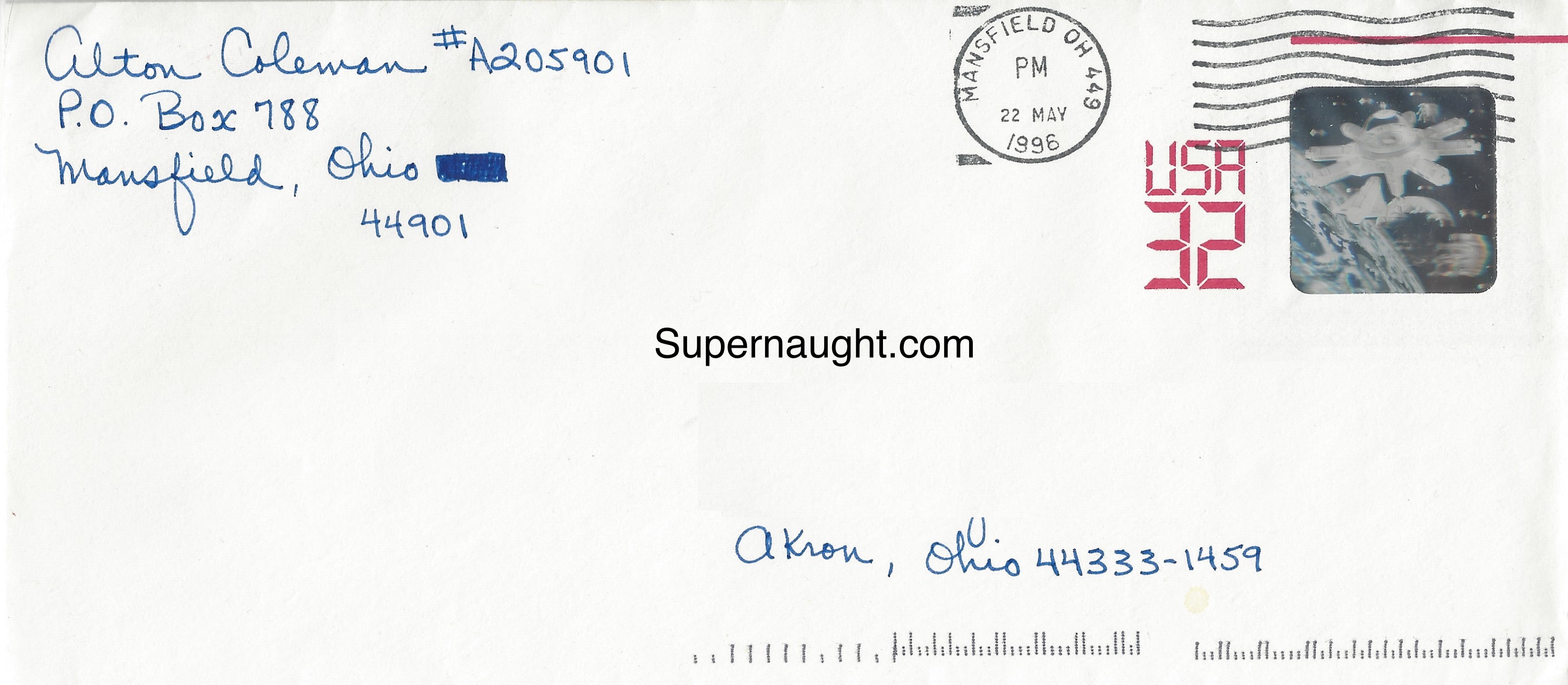Alton Coleman Letter and Envelope Set Both Signed image 3