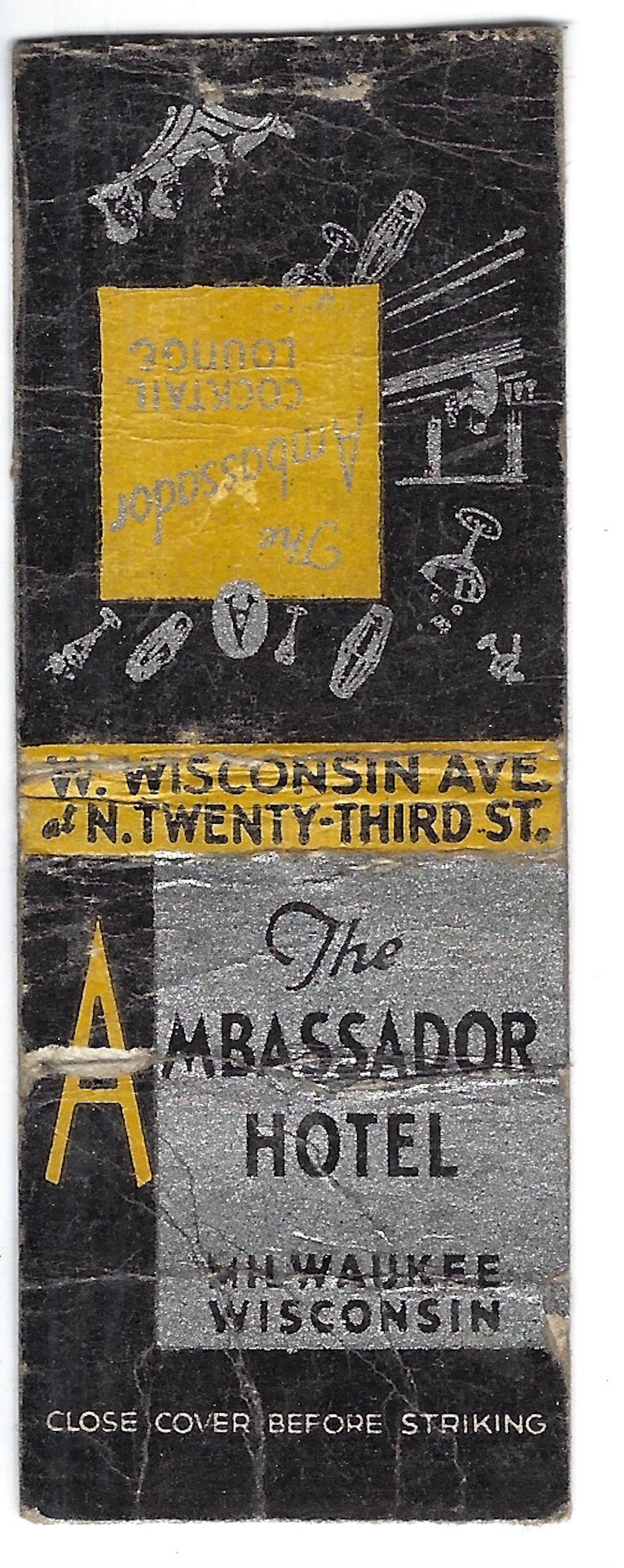 Ambassador Hotel Matchbook Cover Used Jeffrey Dahmer