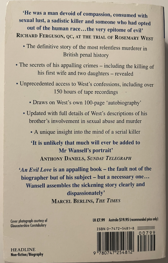 An Evil Love The Life of Frederick West Paperback image 2