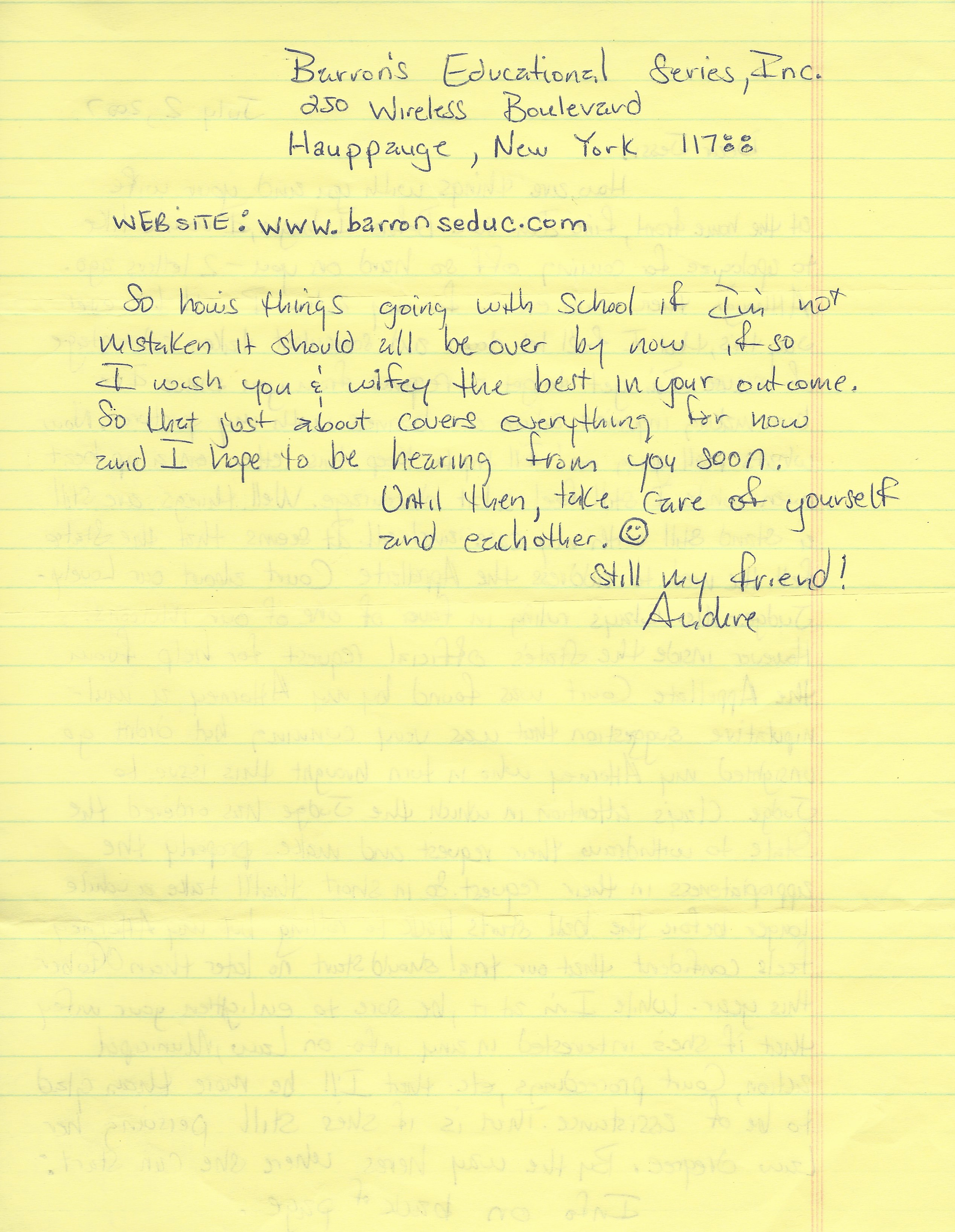 Andre Crawford County Jail Letter Envelope Set Both Signed image 2