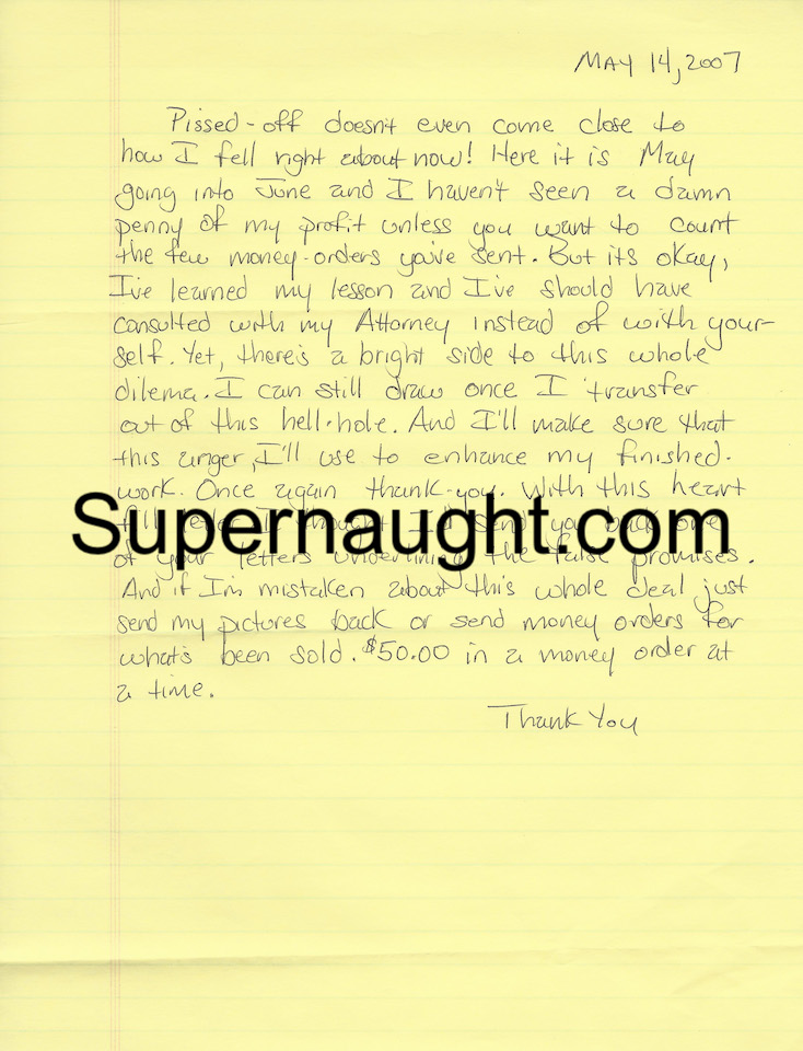 Andre Crawford Letter with Signed Envelope