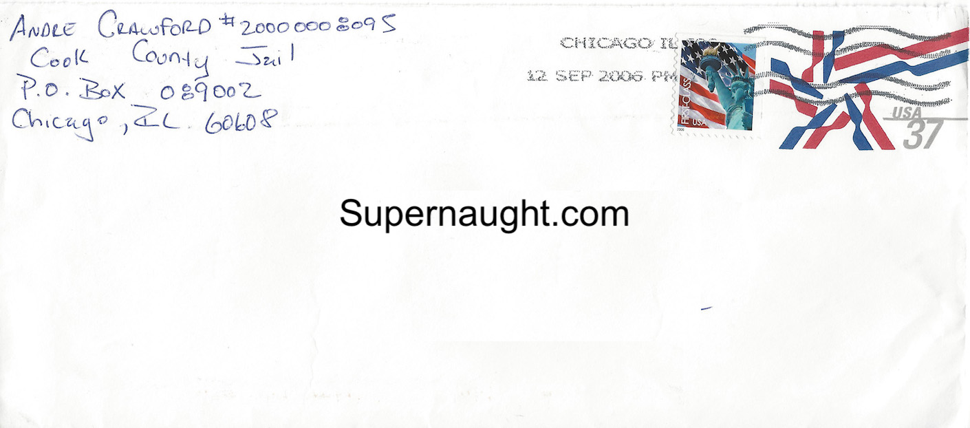 Andre Crawford Pre Conviction Letter Envelope Set Both Signed image 2