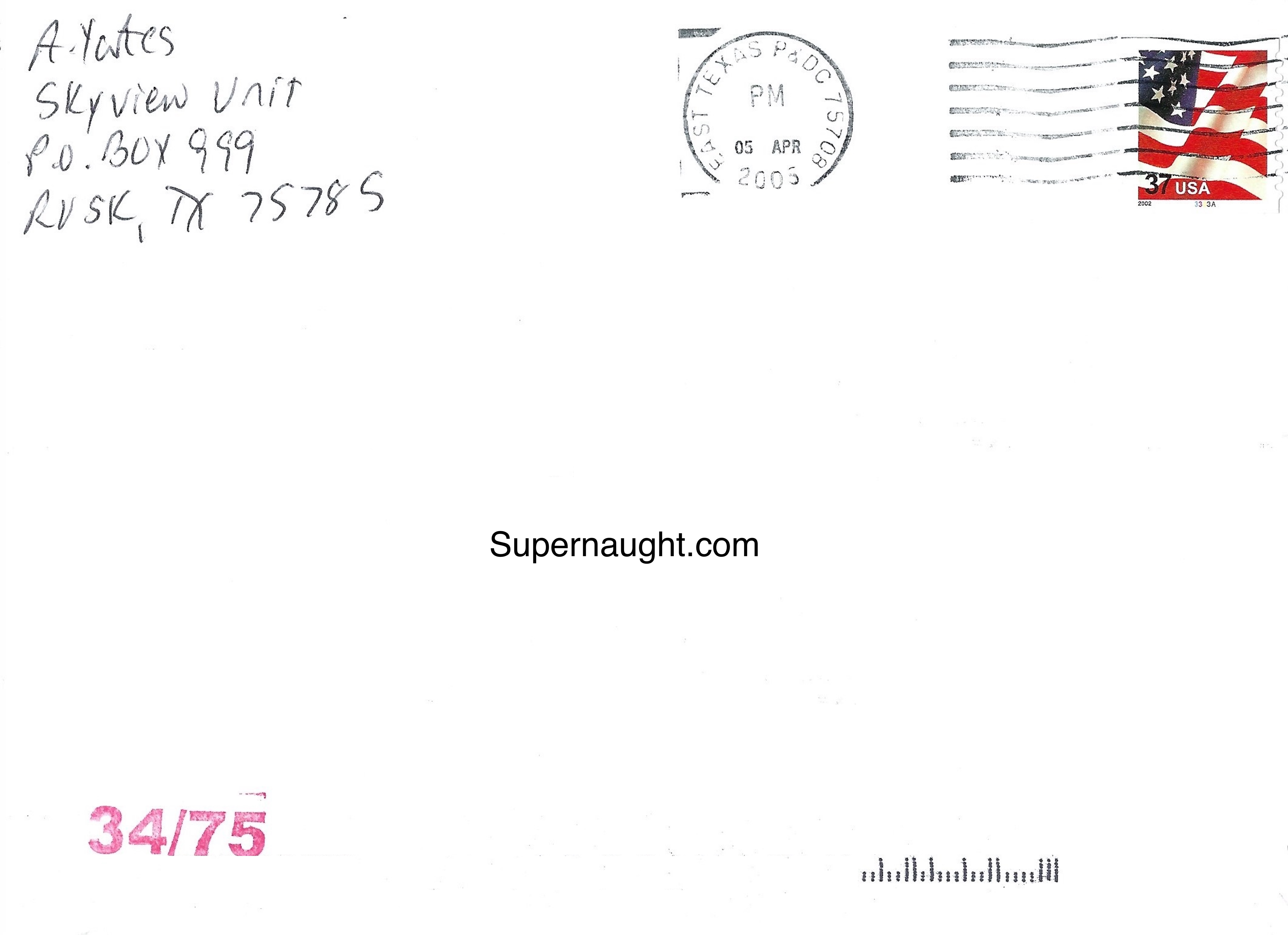 Andrea Yates Letter and Envelope Both Signed image 3
