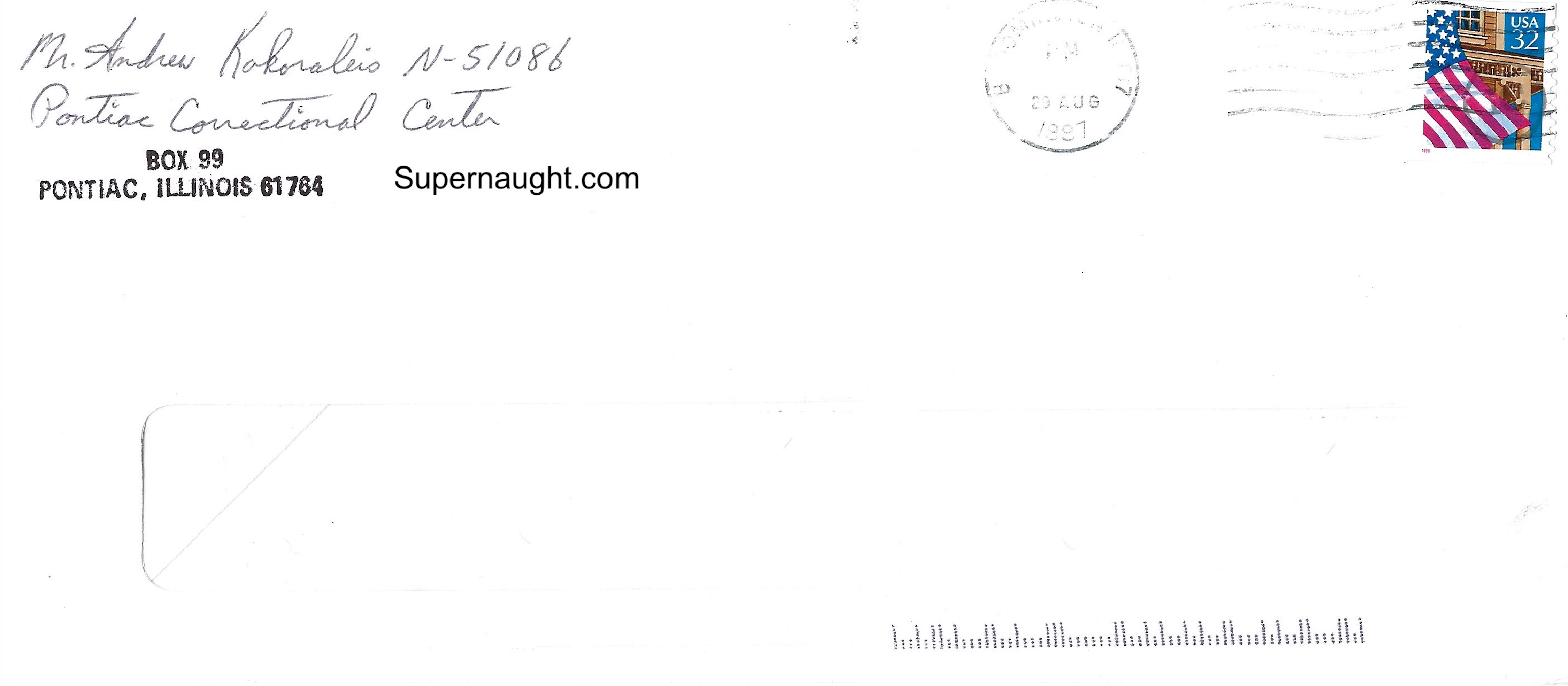 Andrew Kokoraleis Three Page Letter and Envelope Both Signed image 3